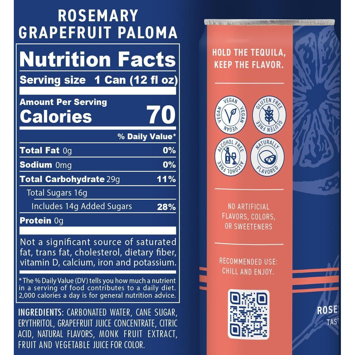 Better Than Booze Mocktail Non-Alcoholic Drinks | Alcohol Alternative Beverages, Ritual Zero Proof | Enjoy Your Drink Moment With Our Alcohol-Free Drinks | Rosemary Grapefruit, 12 Pack Case