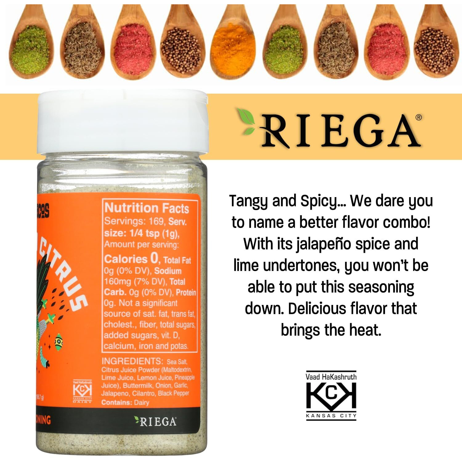 Riega Street Taco Grill Seasoning, Jalapeno Citrus Chicken, 5.95 Oz (Pack Of 1)