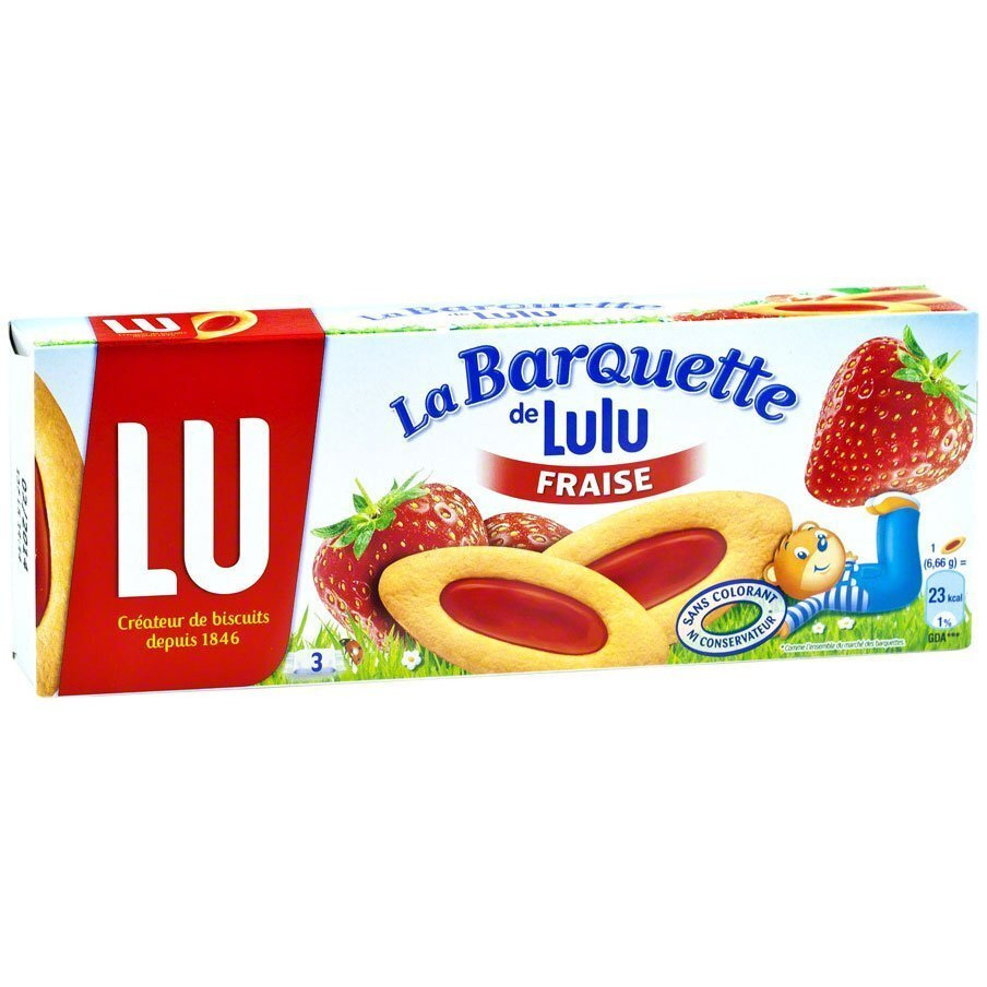 French Cookies Lu Barquettes Strawberry