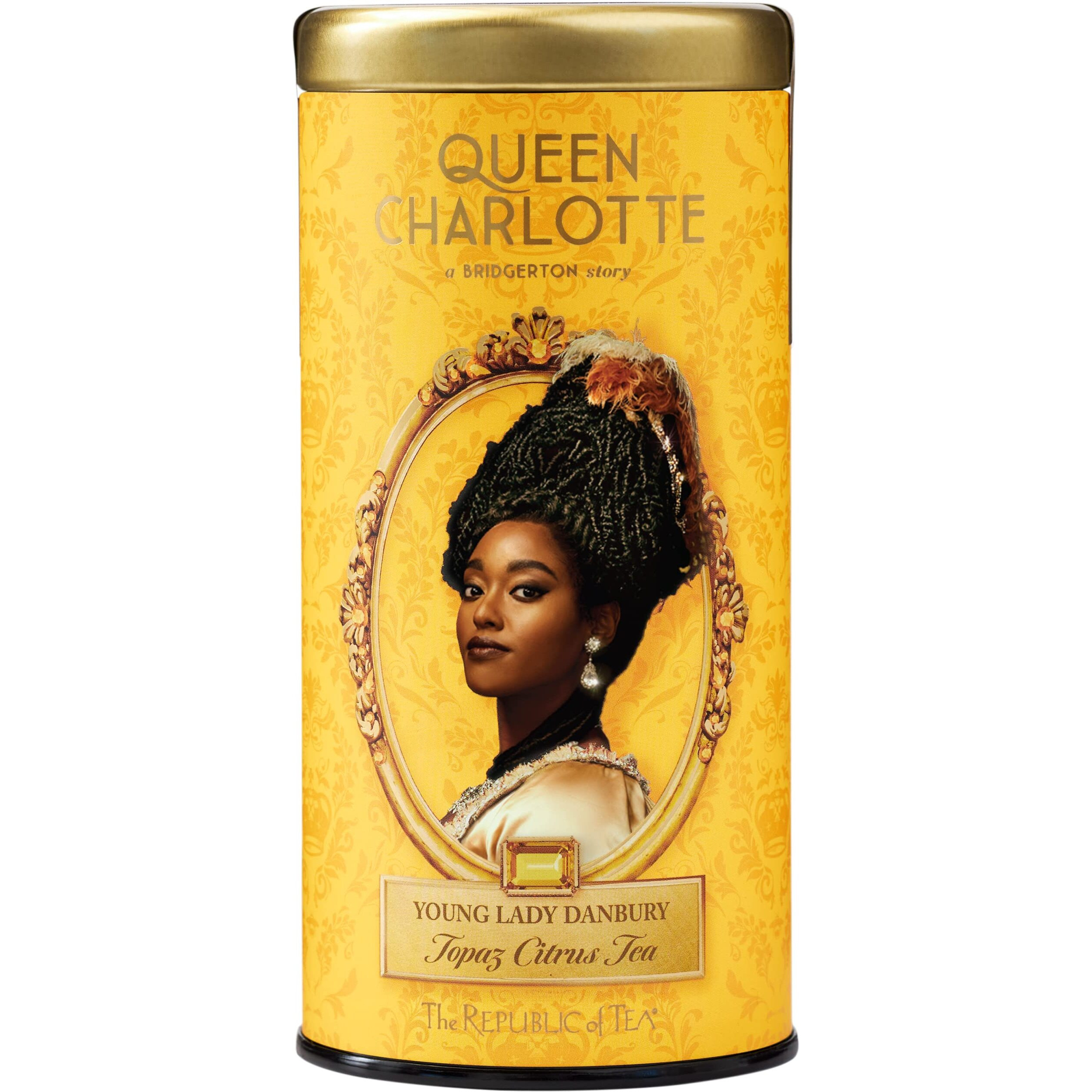 The Republic Of Tea - Young Lady Danbury Topaz Citrus Herbal Tea, 36 Tea Bags, Caffeine-Free Hibiscus Tea Inspired By Queen Charlotte A Bridgerton Story