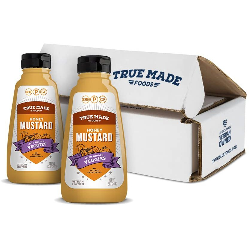True Made Foods Low Sugar Honey Mustard, Keto Friendly (12Oz, 2 Pack)