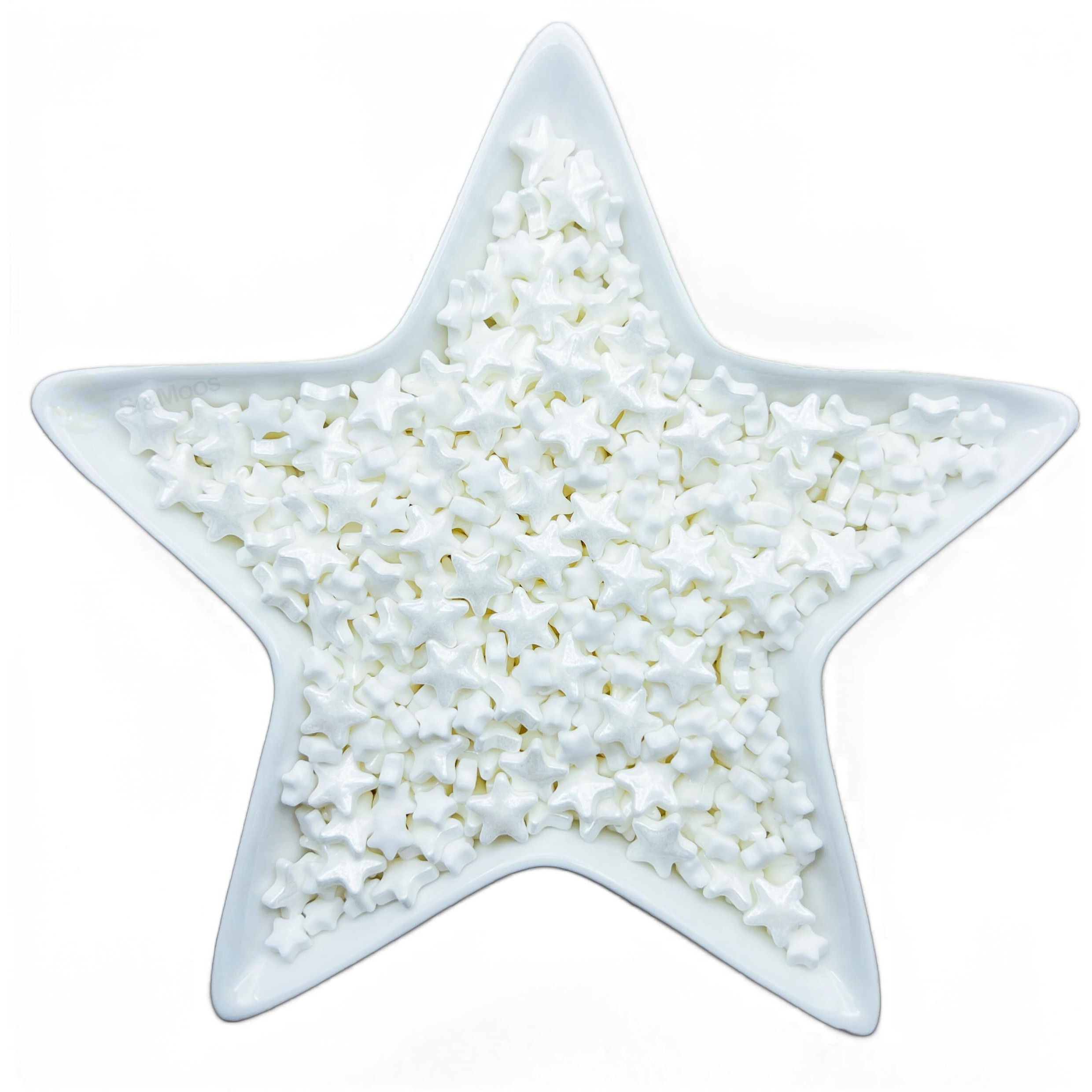 Se Si&Moos White Star Sprinkles For Cake Decorating White Stars Edible Star Cake Decorations Large Stars Sprinkles For Cupcakes Small Stars For Cake Large And Small White Star Sprinkles For Cakes,Cupcakes,Desserts Toppings 3 Oz