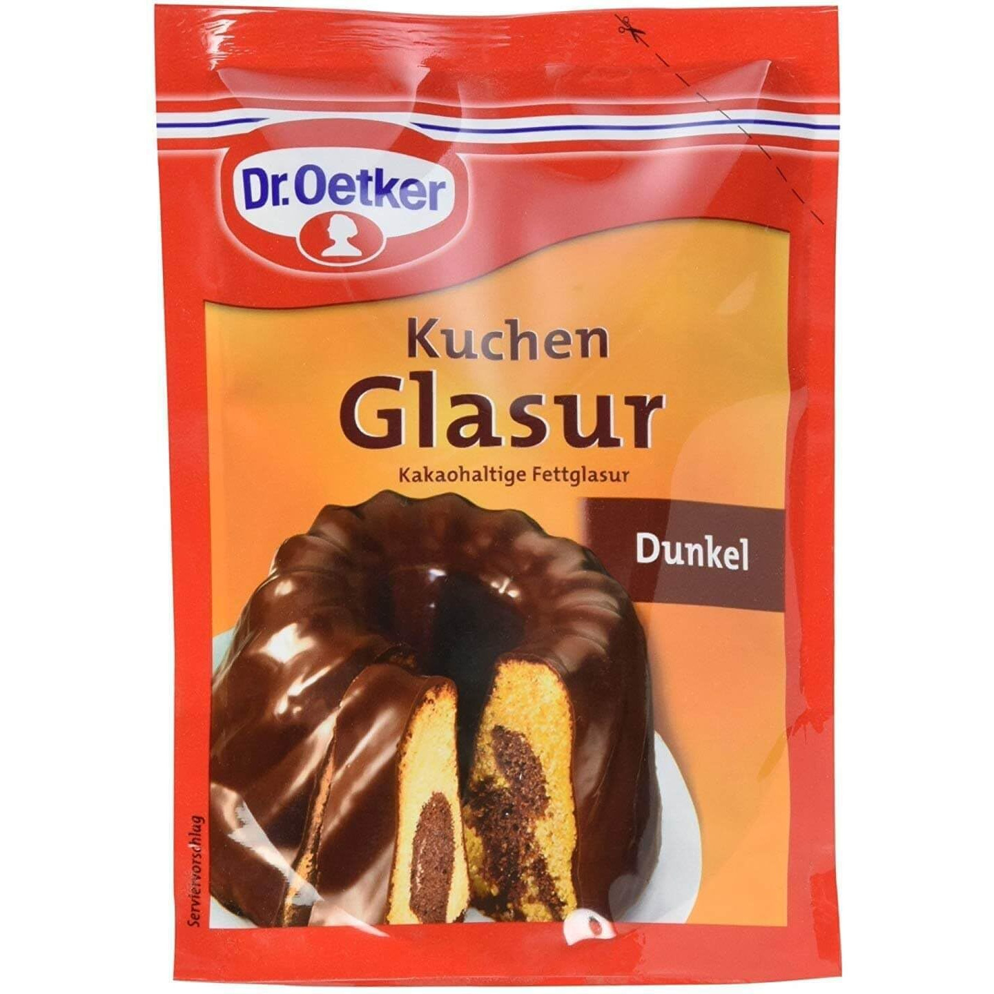Dr Oetker Dunkel Kuchen Glasur 125G/4.4Oz Dark Chocolate Icing