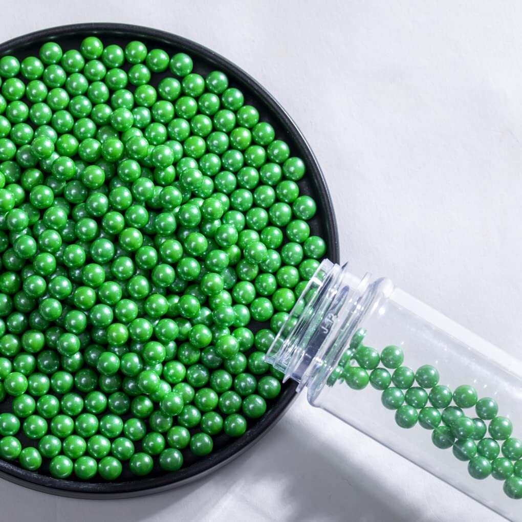Dark Green Sprinkles Edible Pearls,Cake Sprinkles 130G 4.6Oz,Cookie Sprinkles,Sugar Pearl, Edible Candy Pearls For Cake Cupcake Decorationg (7Mm-Darkgreen)