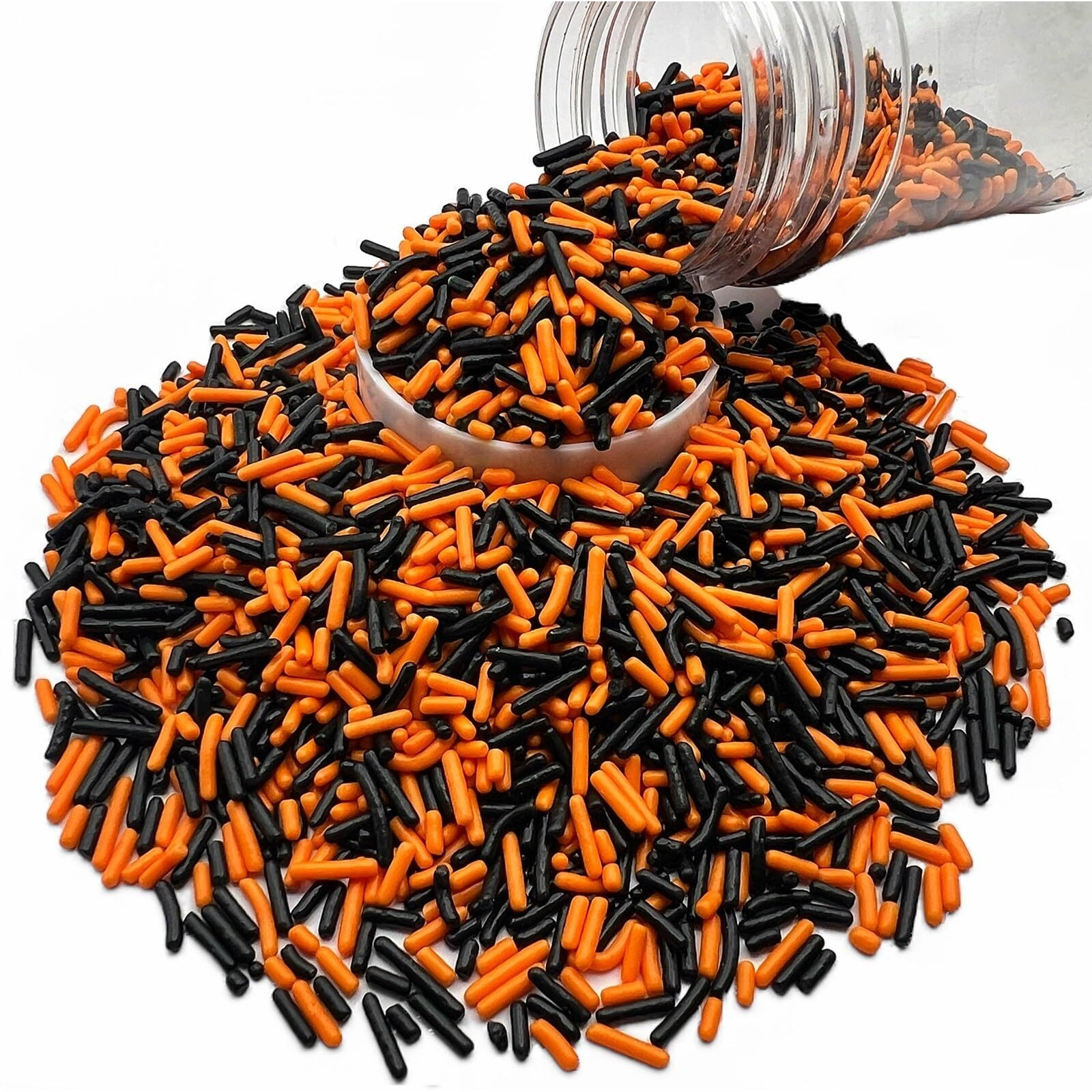 Se Si&Moos Black And Orange Sprinkles Orange And Black Cake Sprinkles Black And Orange For Cupcakes Black Orange Jimmies Sprinkles Soft Jimmies Soft Sprinkles Edible Black And Orange Sprinkles For Cake Decorating,Ice Cream Toppings & Baking 2.75 Oz