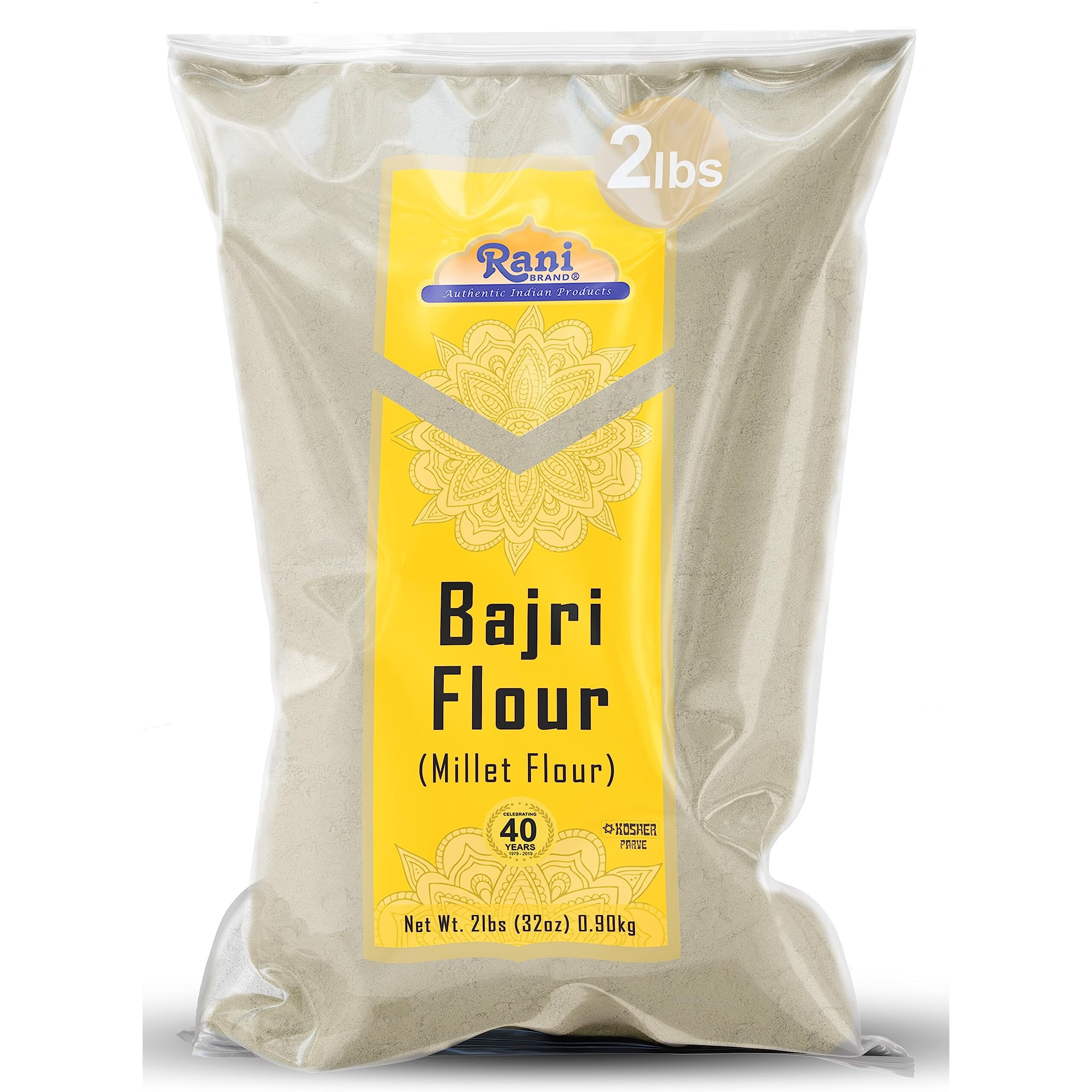 Rani Bajri Flour (Pearl Millet) 32Oz (2Lbs) 908G ~ All Natural | Vegan | Gluten Friendly | Non-Gmo | Kosher | Indian Origin