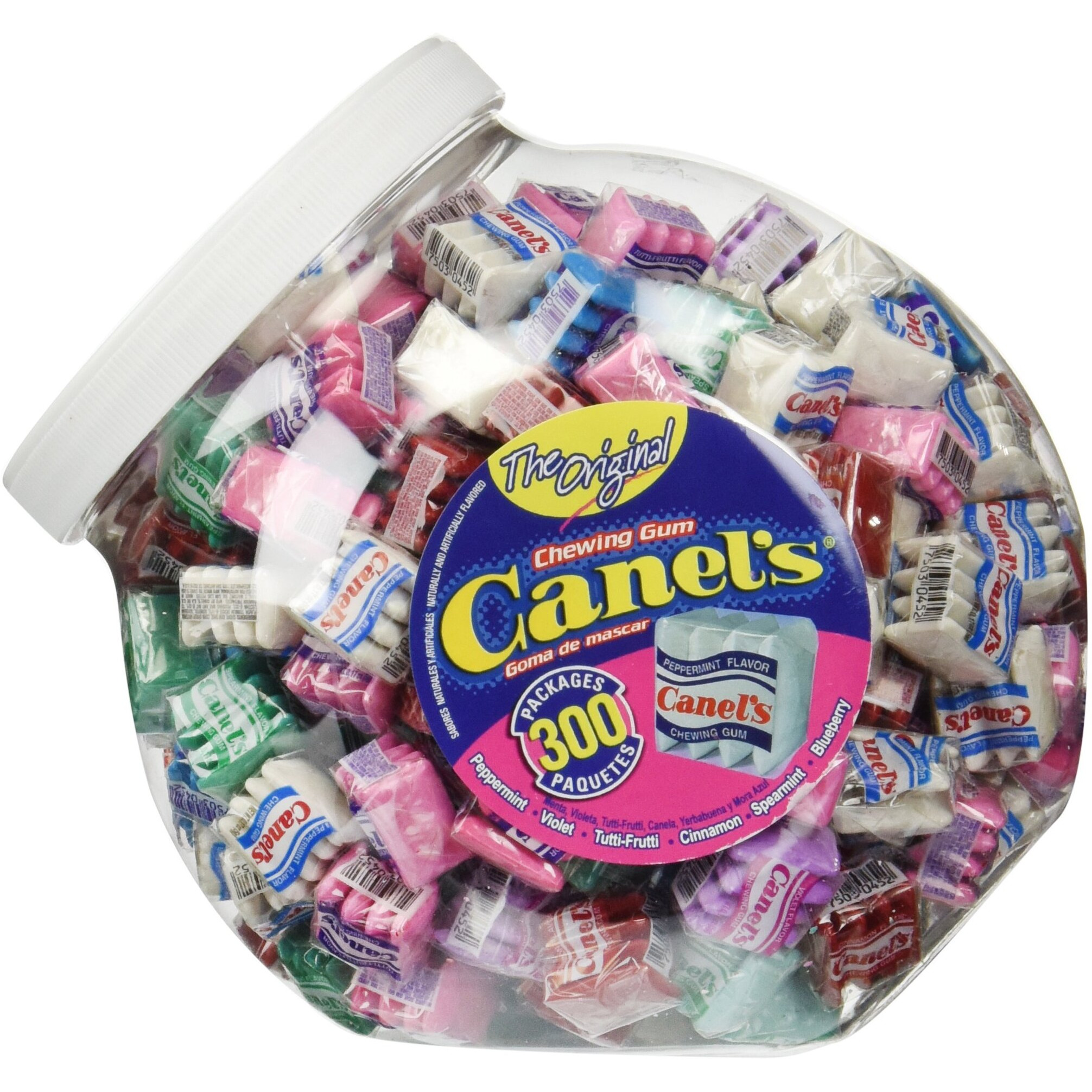 Canel's The Original Chewing Gum 6 Flavors Assortment 300 Count Tub Net Wt 3 Lbs 4.91 Oz