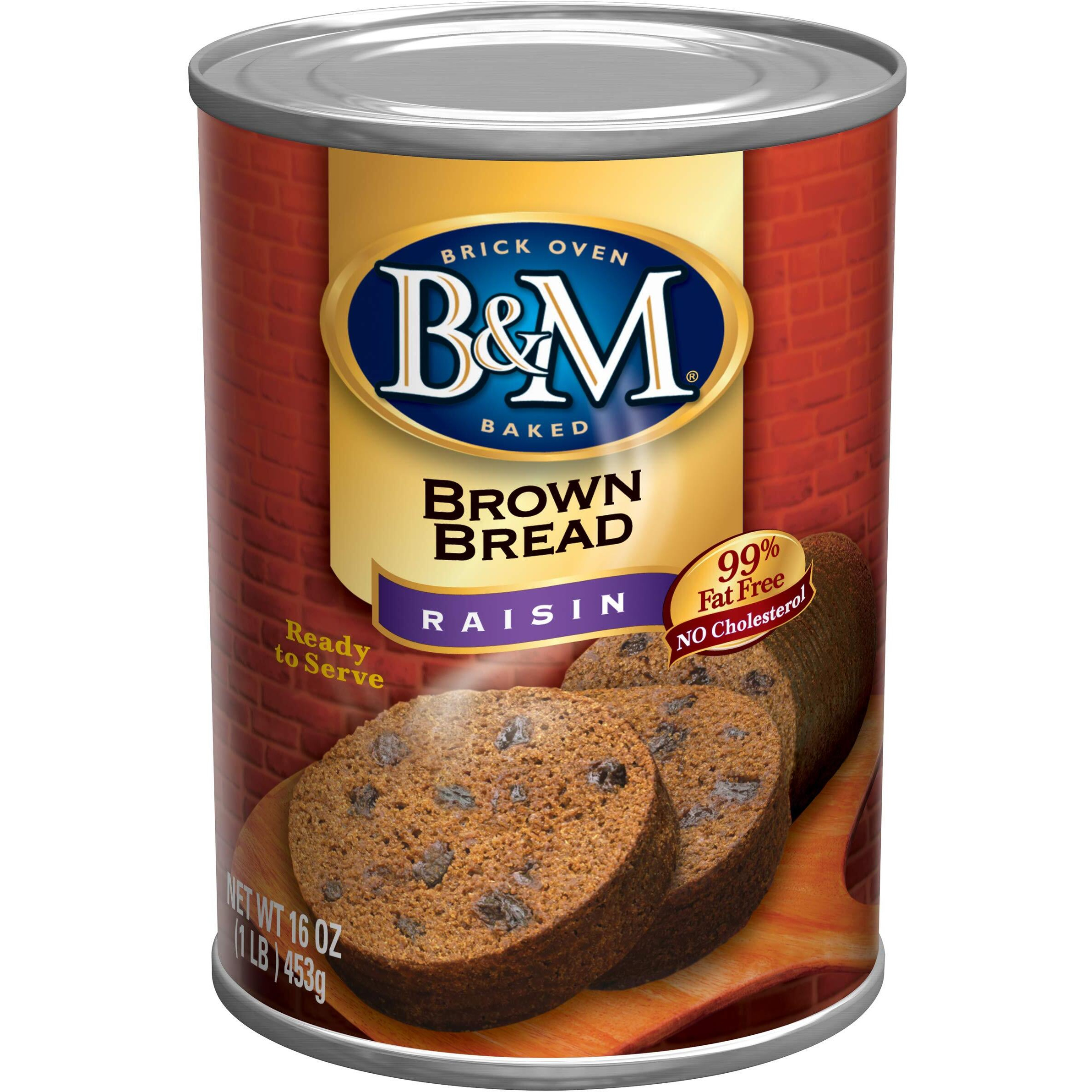 B&M Brown Bread, Raisin, 16 Ounce (Pack Of 12)