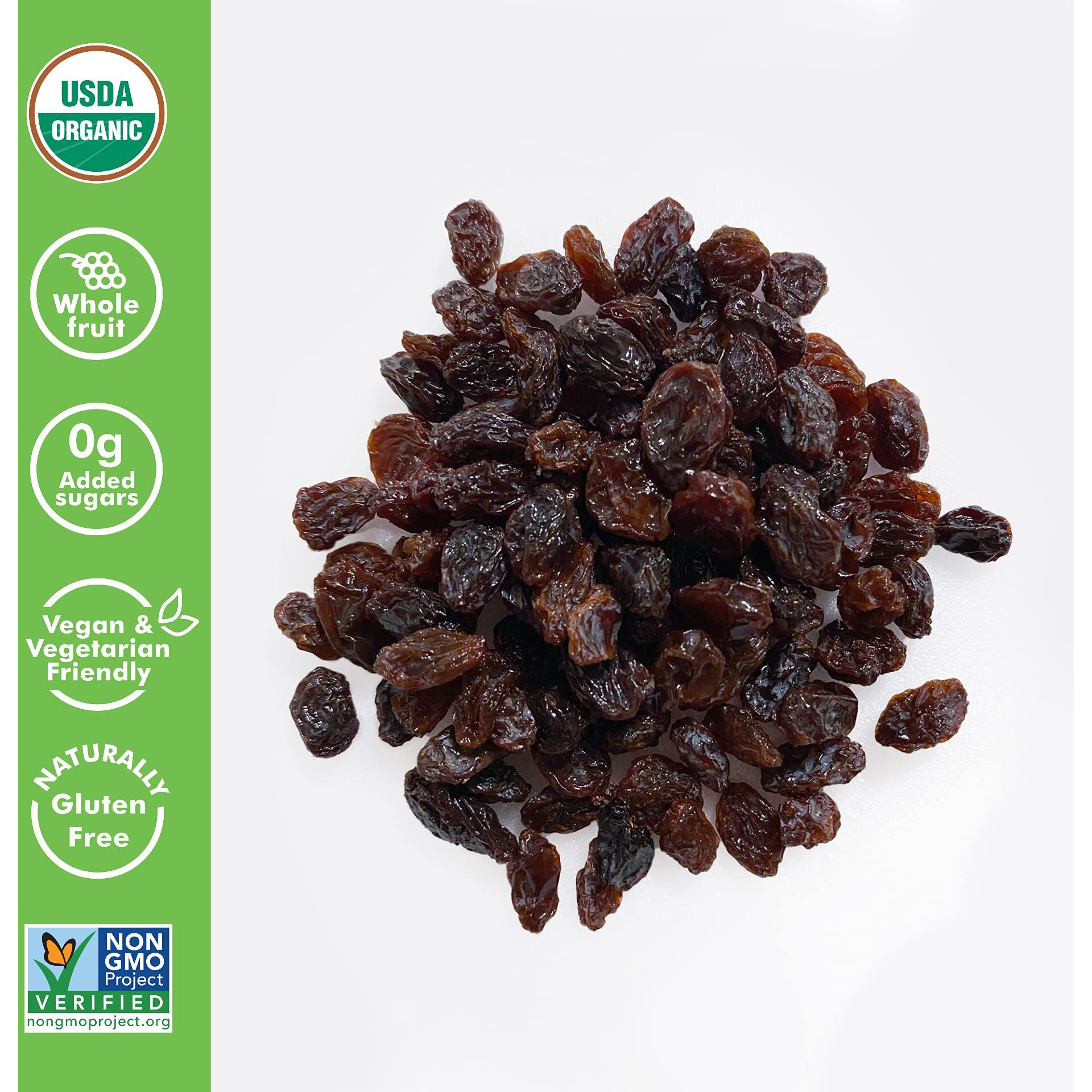 Sun-Maid Organic California Sun-Dried Raisins - (2 Pack) 32 Oz Resealable Bag - Organic Dried Fruit Snack For Lunches, Snacks, And Natural Sweeteners