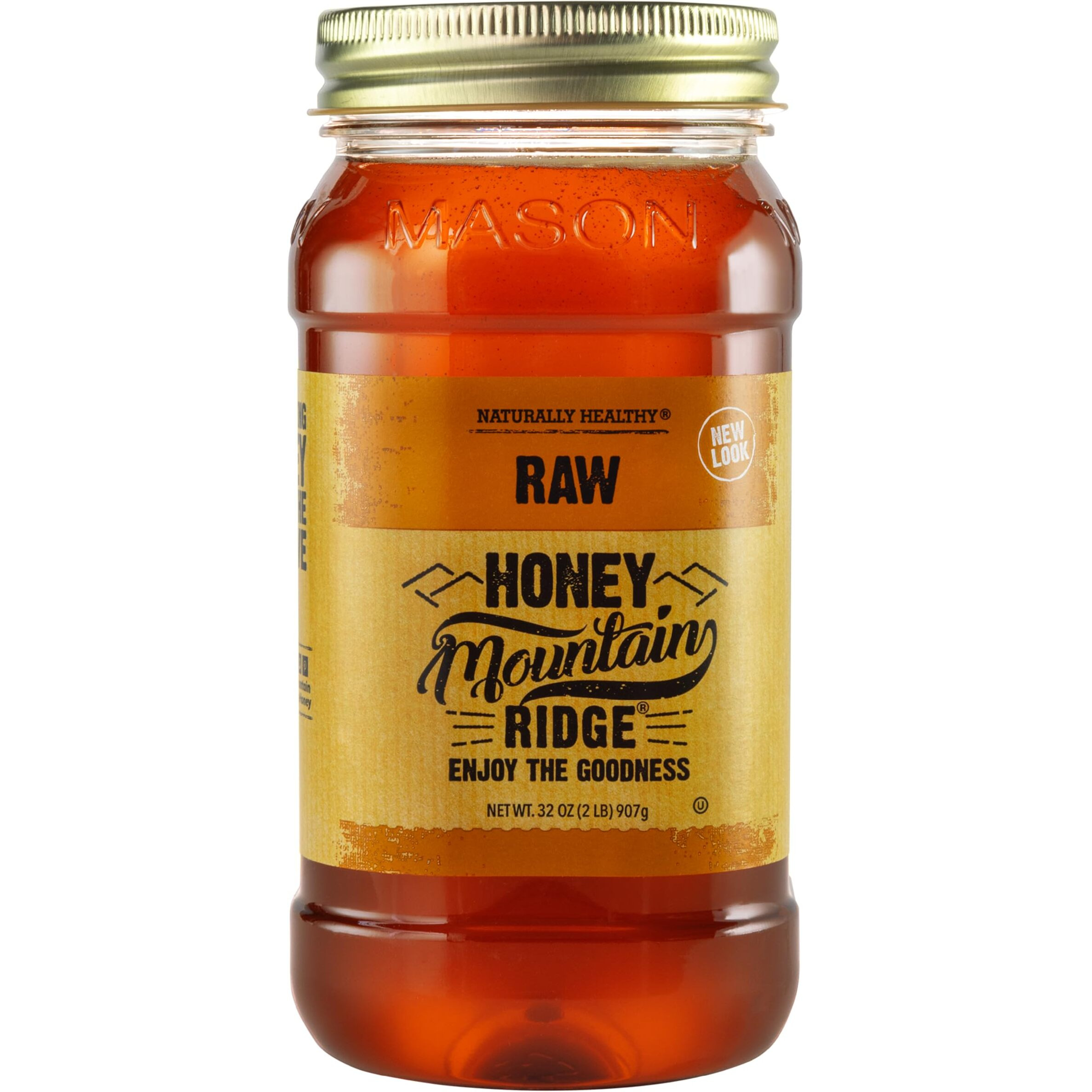 Mountain Ridge Honey, Naturally Healthy 100% Pure Raw Honey, 32 Ounces