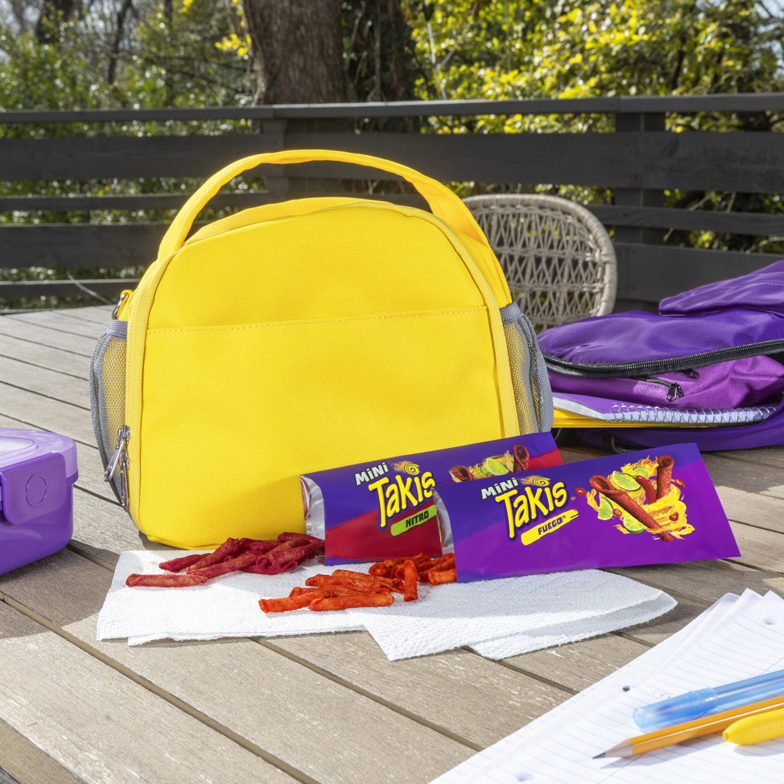 Takis Mini 25 Pc / 1.23 Oz Bite Size Variety Pack, Assorted Flavored Mixed Rolled Tortilla Chips - (15) Fuego Mini 1.23 Oz, (10) Nitro Mini 1.23 Oz