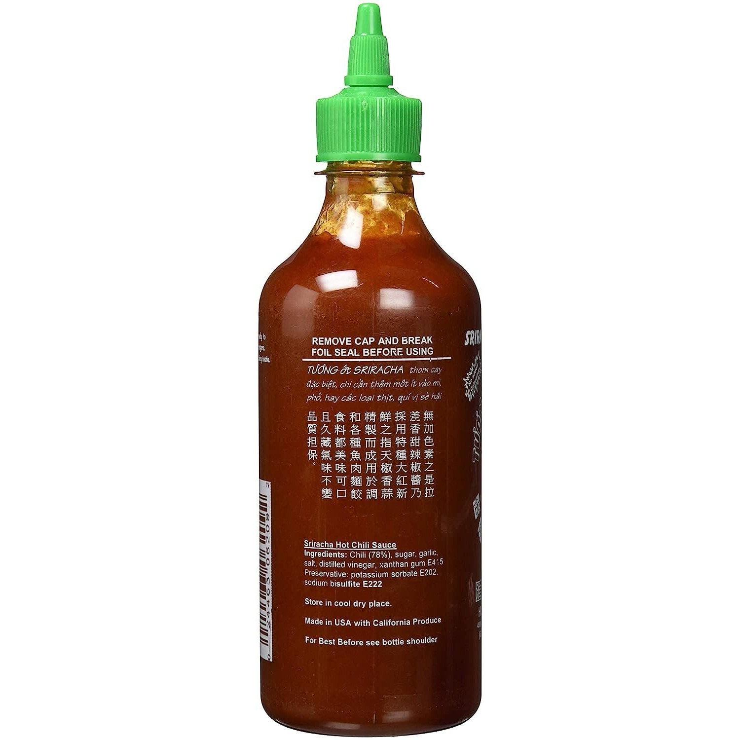 Huy Fong Sriracha Hot Chili Sauce, 17 Oz Bottles, 2 Pk