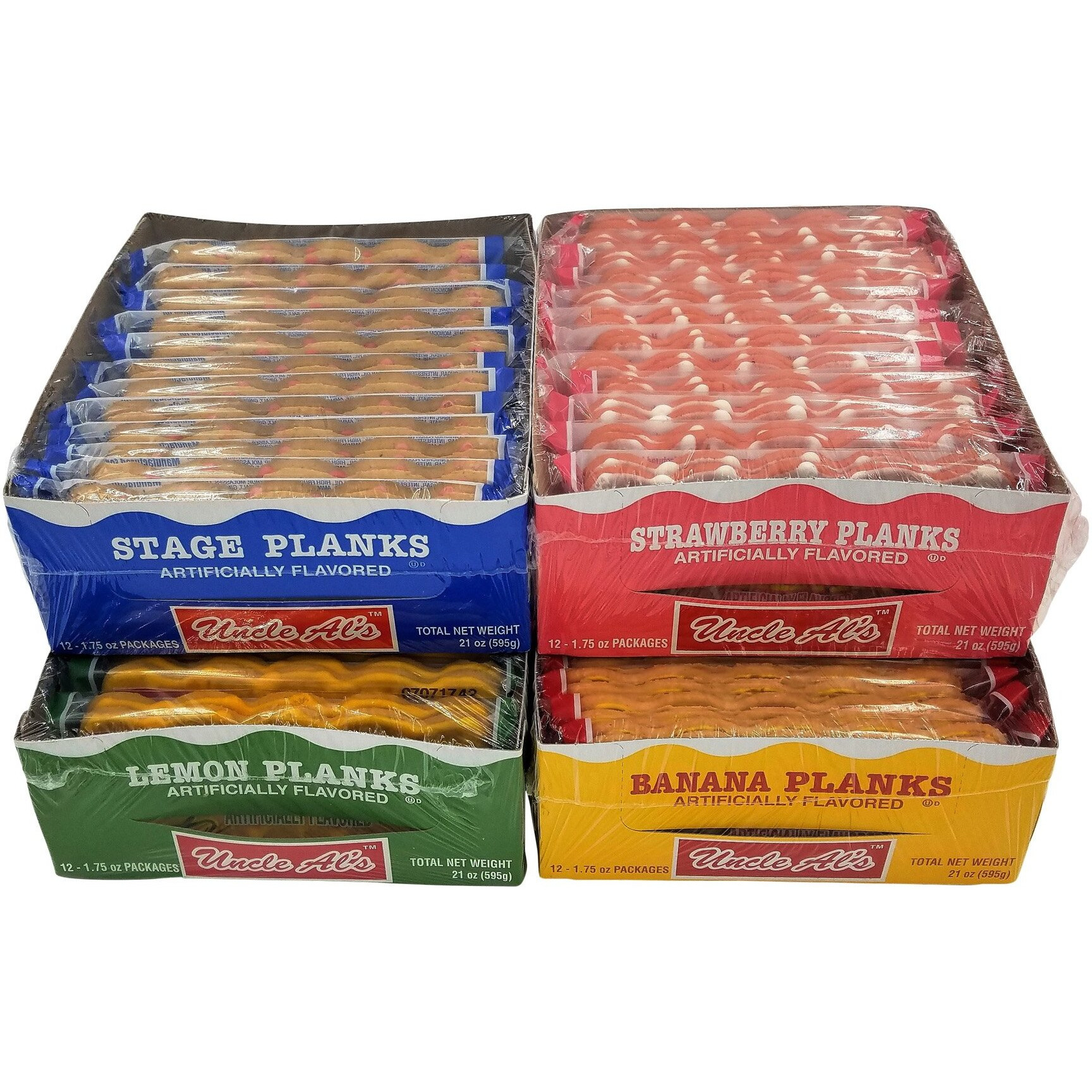 Uncle Als Stage Planks Bulk Variety Pack (Original, Banana, Lemon, And Strawberry)