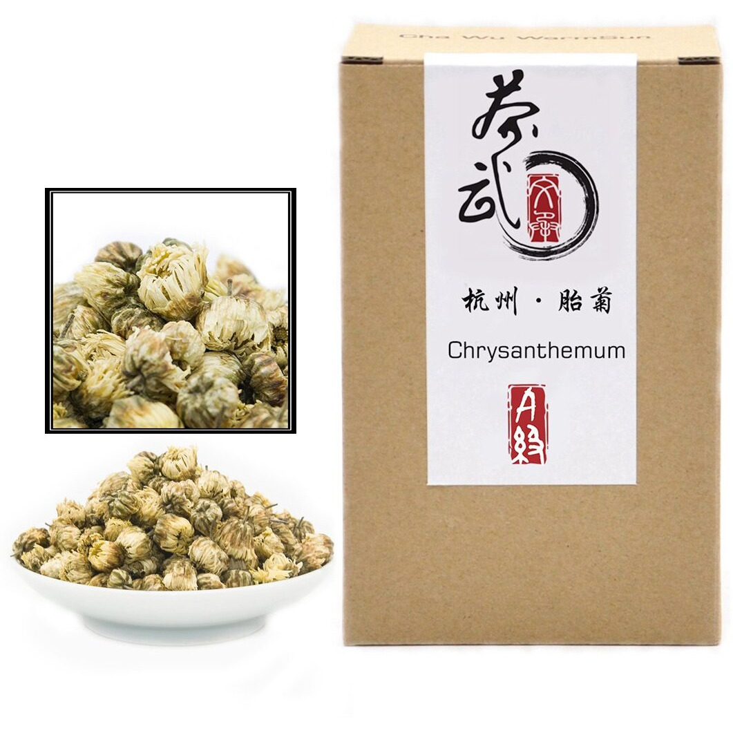 Chawuwarmsun [A] Chrysanthemum Tea,3.5Oz/100G,Hangzhou Tai Ju,White Chrysanthemum Bud,Chinese Flower Tea