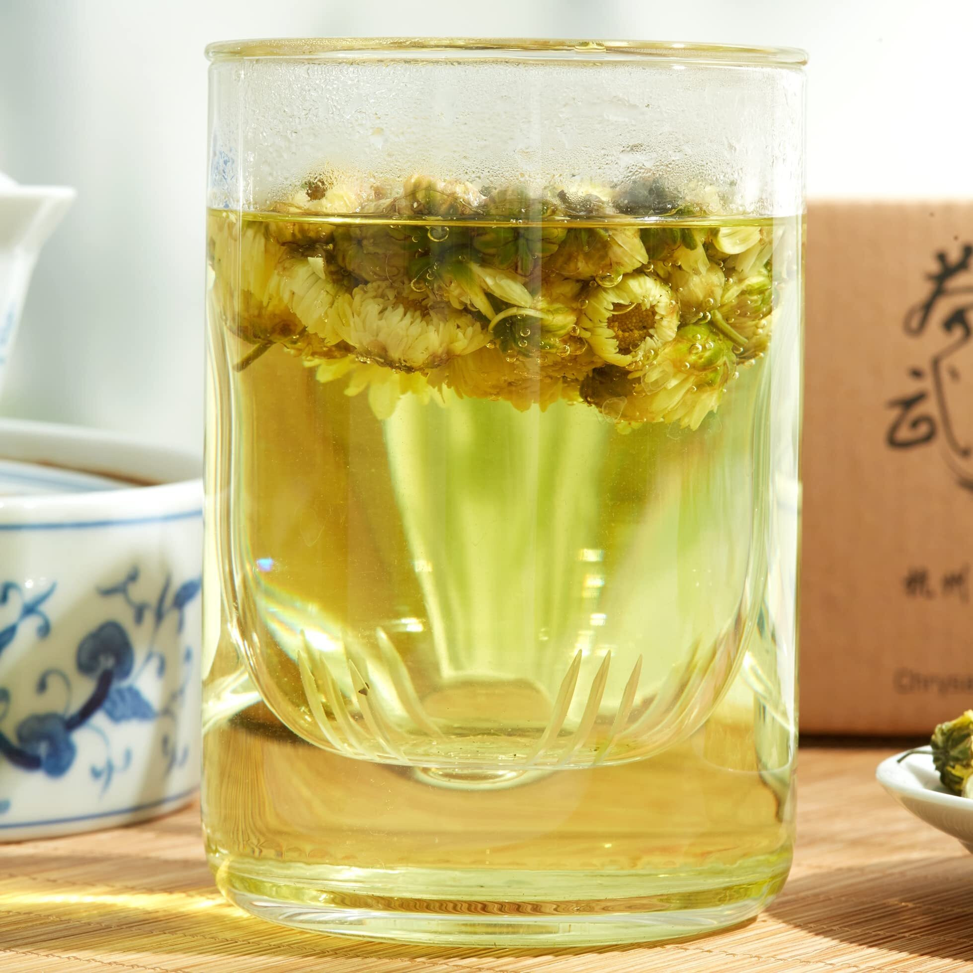 Chawuwarmsun [A] Chrysanthemum Tea,3.5Oz/100G,Hangzhou Tai Ju,White Chrysanthemum Bud,Chinese Flower Tea