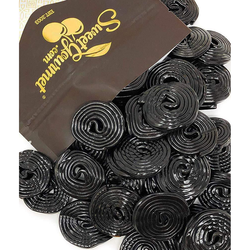 Italian Black Licorice Wheels | Bulk Candy | Natural Colors And Flavors, Gmo Free | 1 Pound