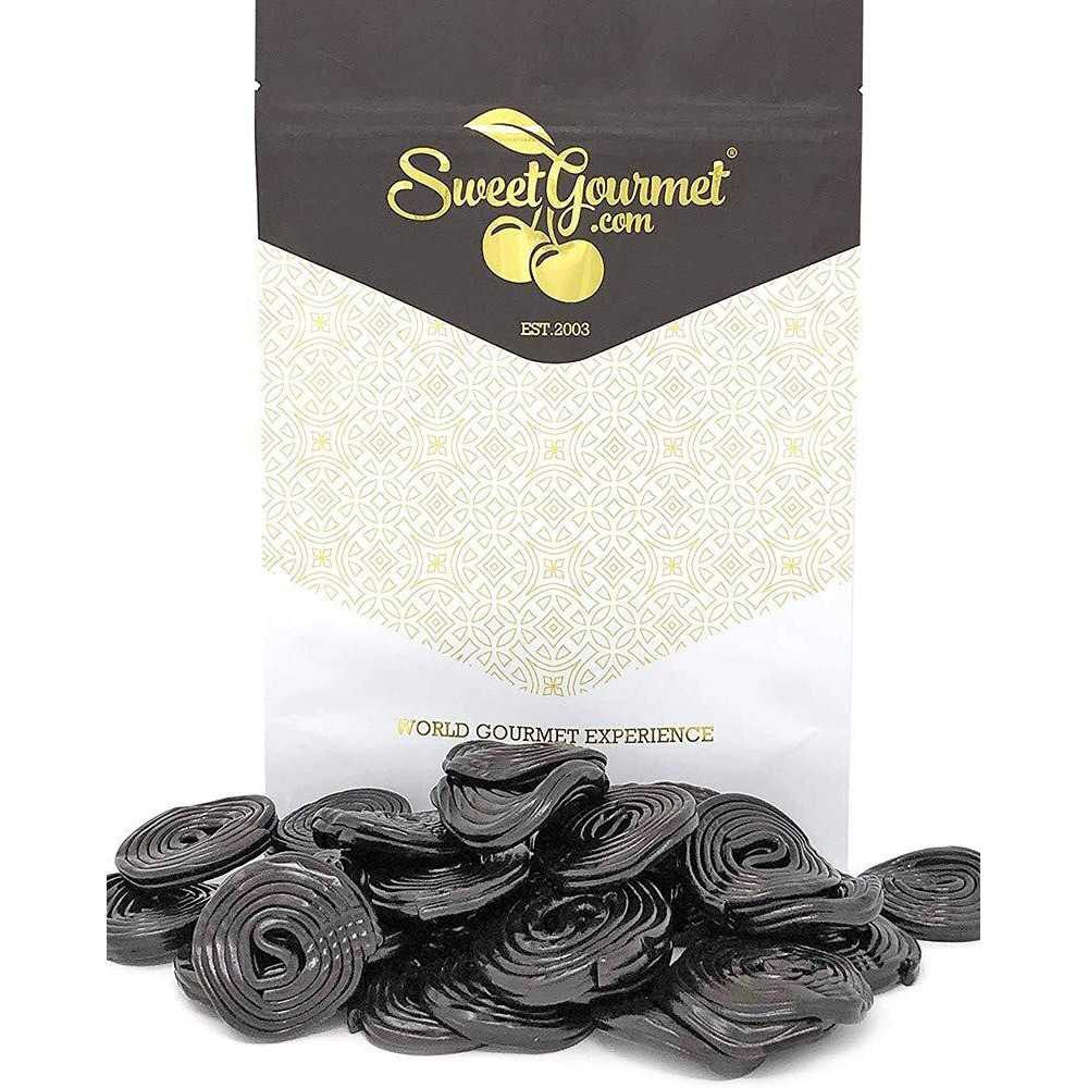 Italian Black Licorice Wheels | Bulk Candy | Natural Colors And Flavors, Gmo Free | 1 Pound