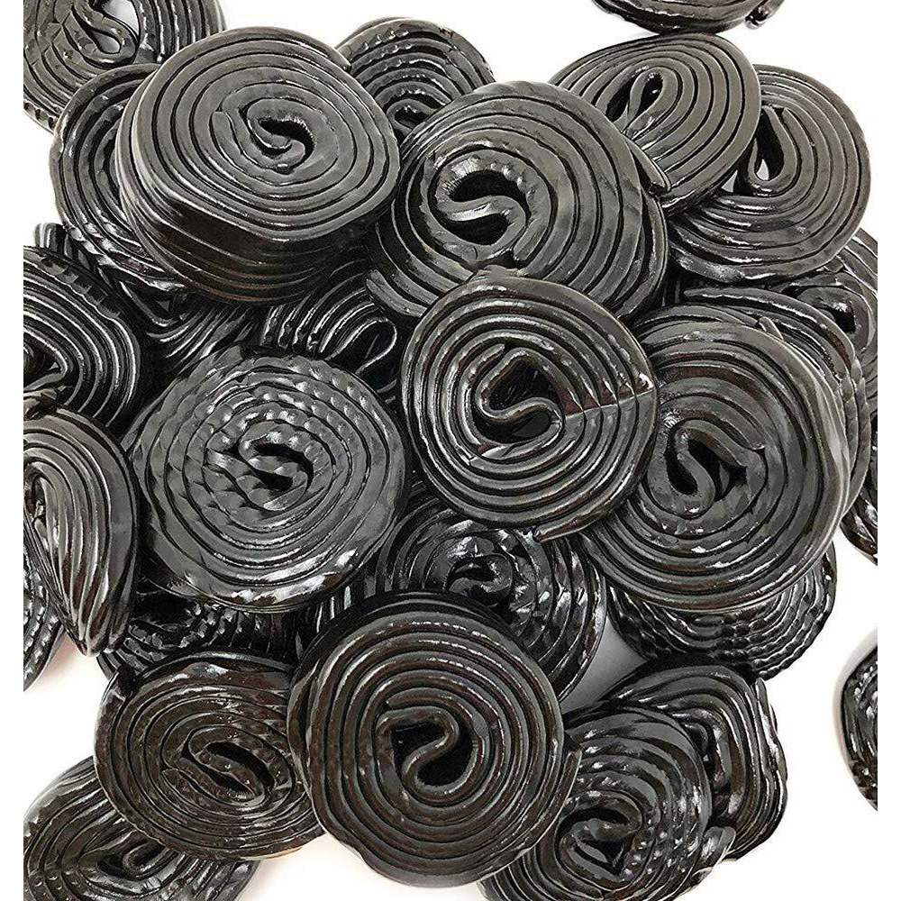 Italian Black Licorice Wheels | Bulk Candy | Natural Colors And Flavors, Gmo Free | 1 Pound