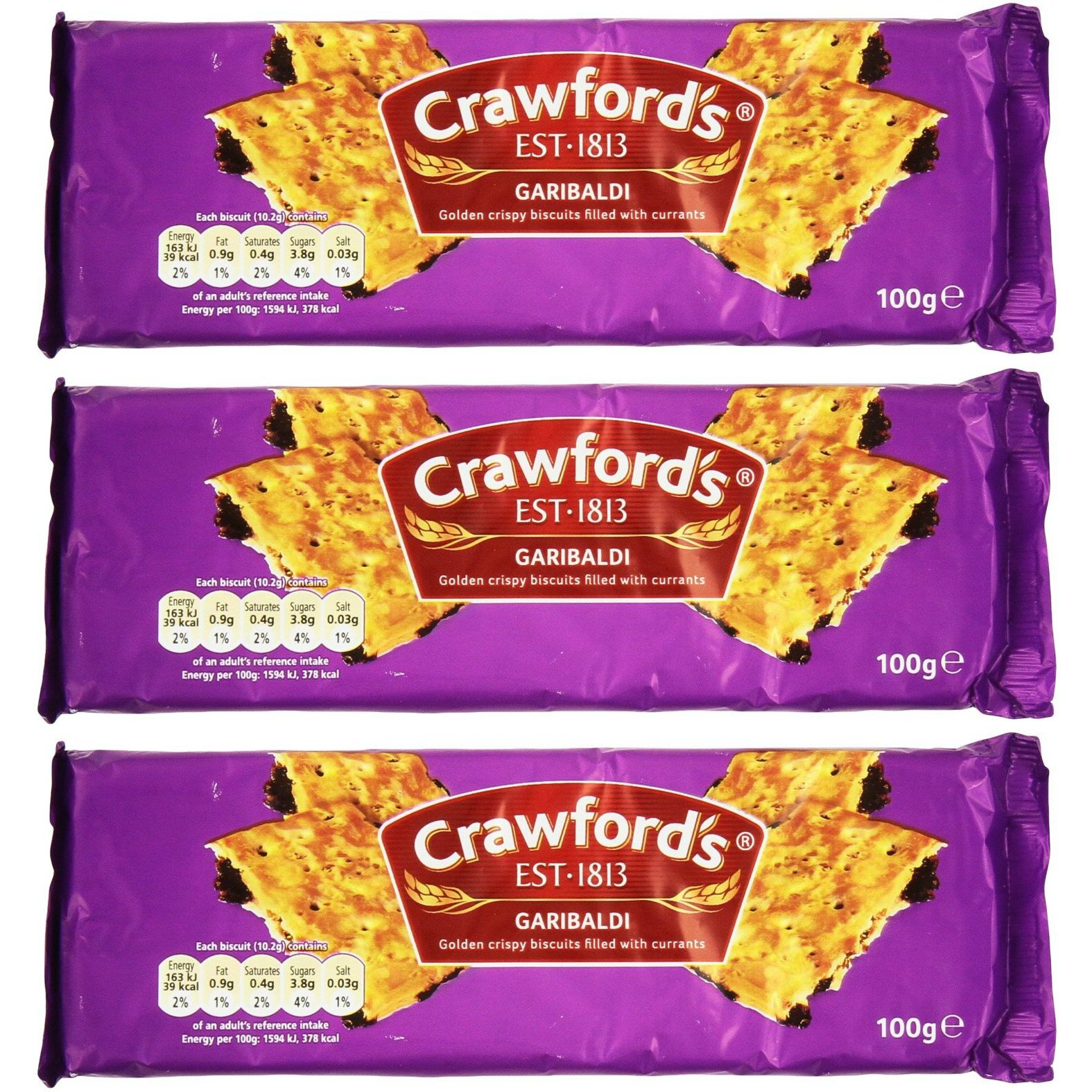 Crawford's Garibaldi Biscuits 100G 3.53 Ounce (Pack Of 3)