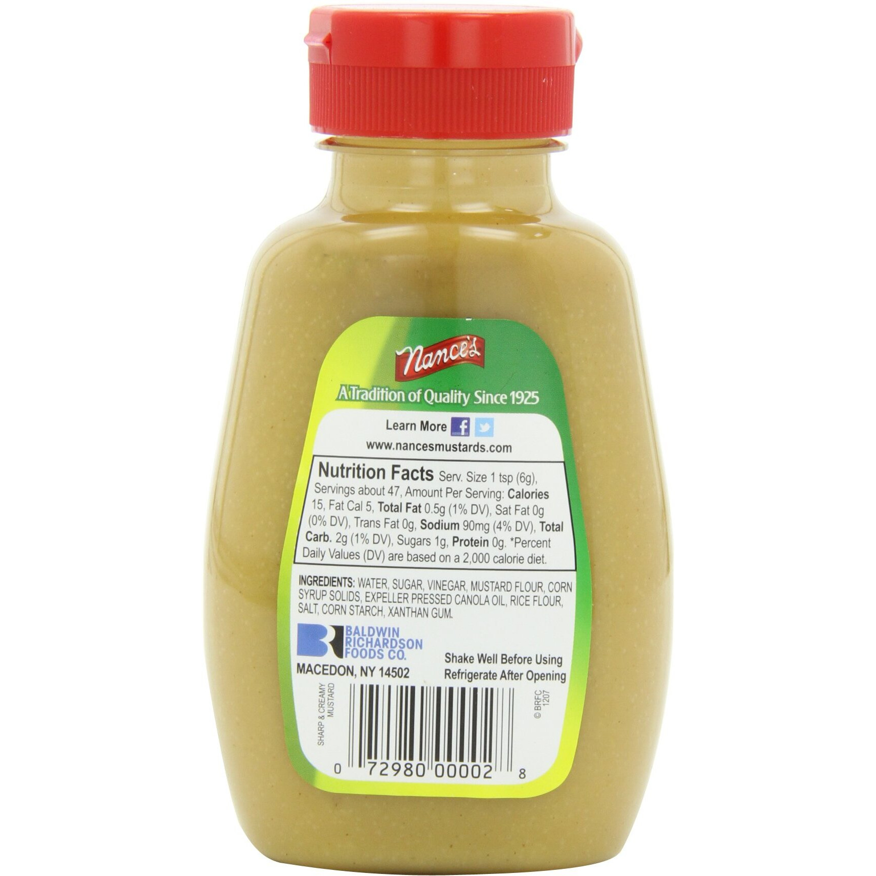 Nance's Mustard Sharp & Creamy, 10-Ounces (Pack Of6)