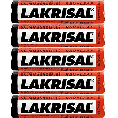 Lakrisal Licorice Candy Rolls - (5-Pack) - Salmiak Salty Liquorice Pastilles Roll