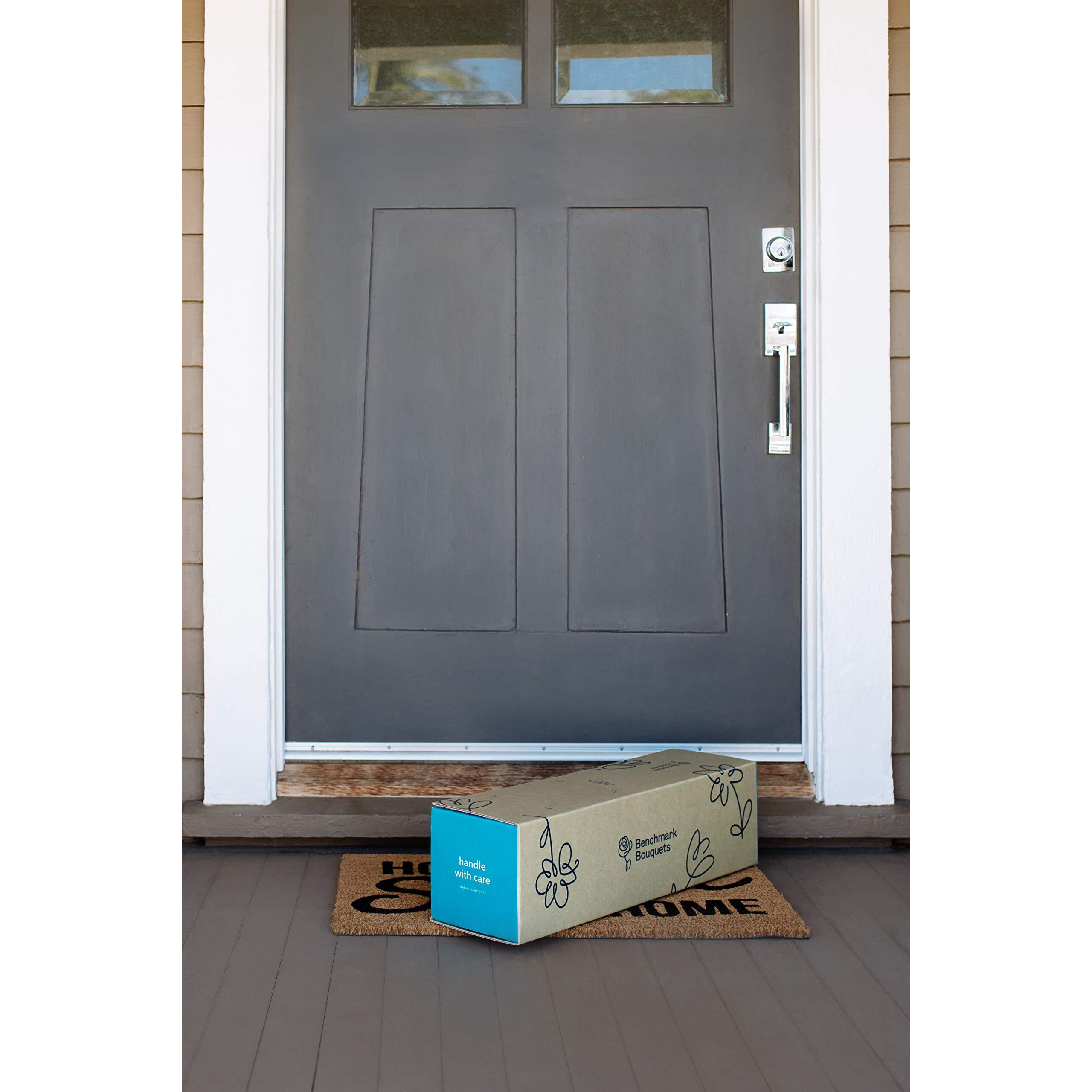 Benchmark Bouquets, Charming Roses & Alstroemeria, Glass Vase Included, Gift Fresh Flowers For Birthday, Anniversary, Get Well, Sympathy, Congratulations, Thank You, Just Because