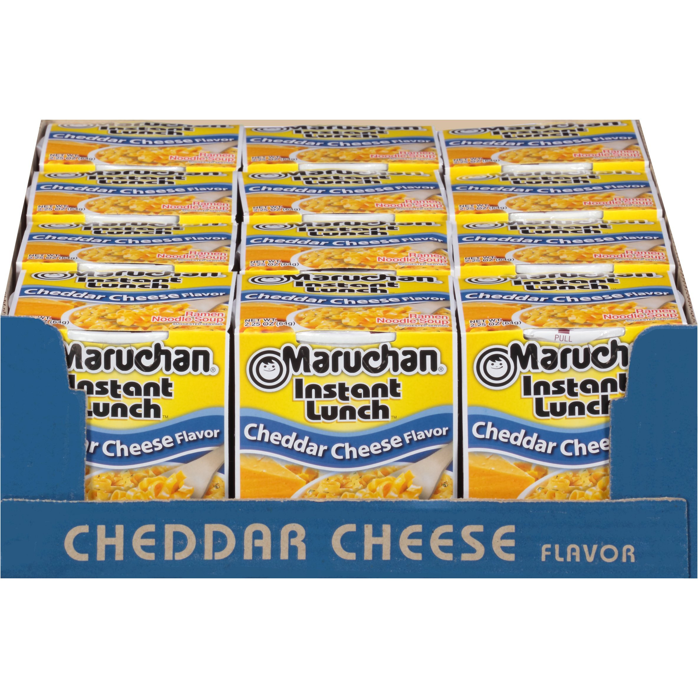 Maruchan Instant Lunch Cheddar Cheese, Ramen Noodle Soup, Microwaveable Meal, 2.25 Oz, 12 Count