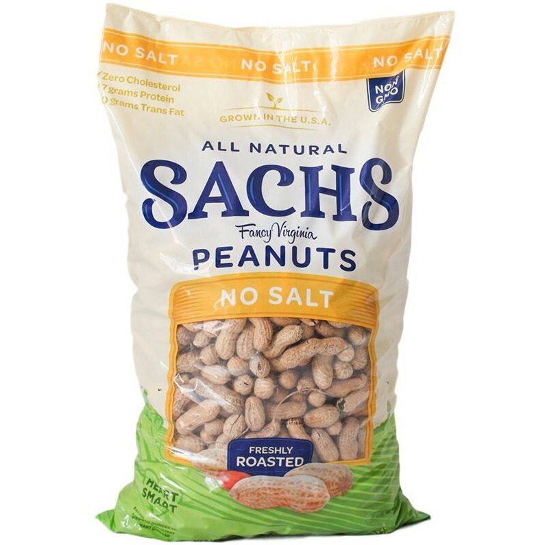 Sachs Unsalted In-Shell Peanuts, 80 Ounce
