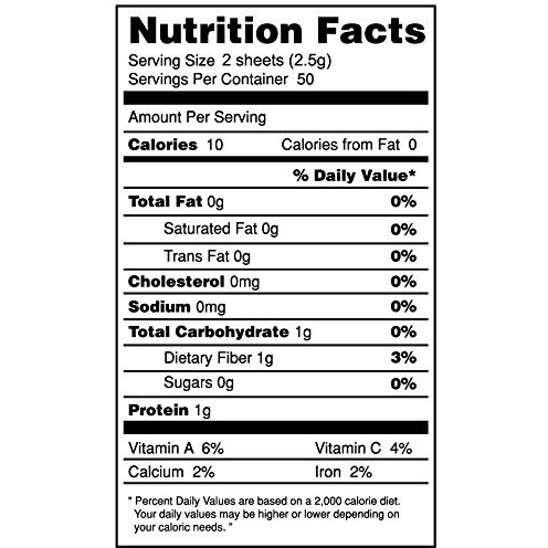One Organic Sushi Nori Premium Roasted Organic Seaweed (100 Half Sheets)