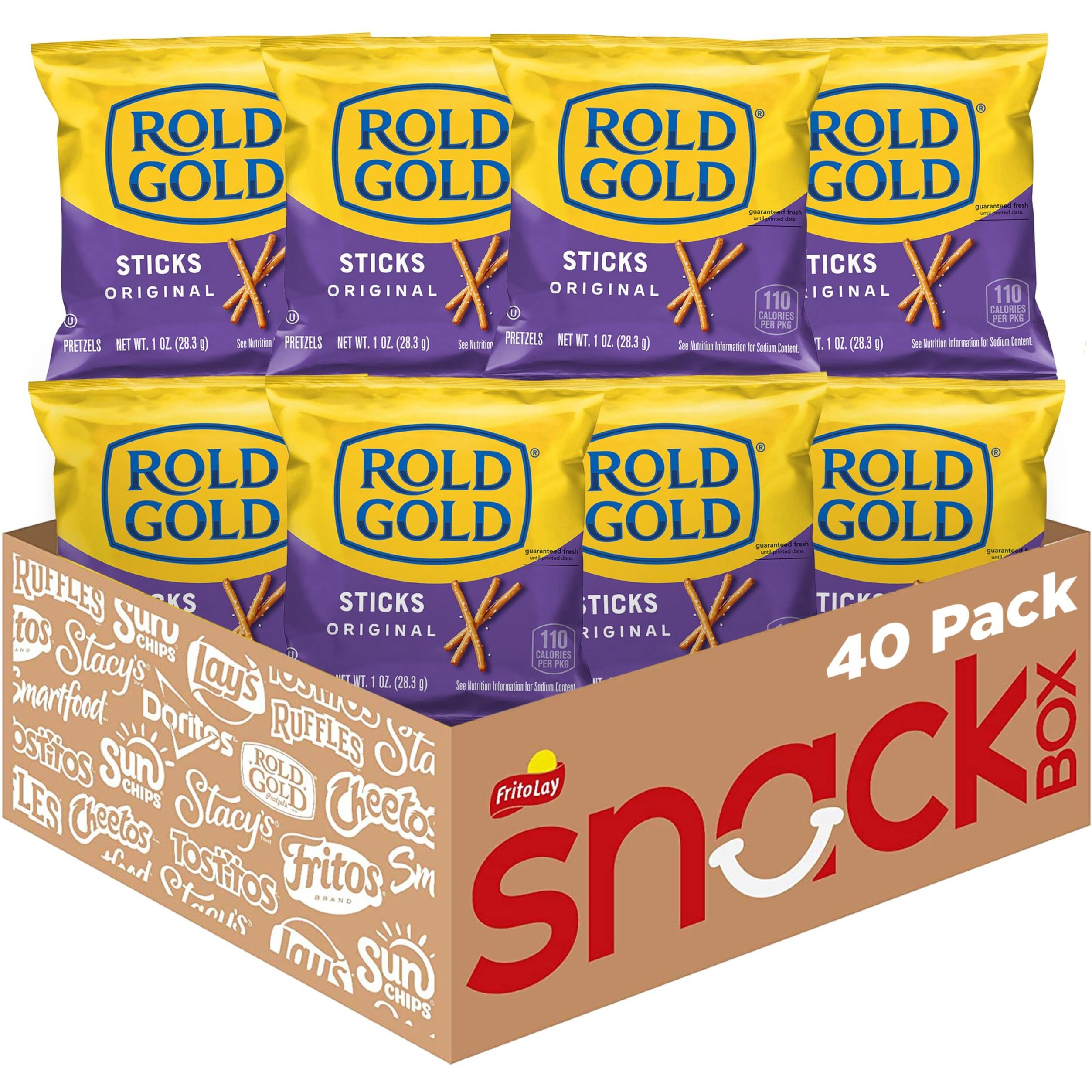 Rold Gold Pretzels, Sticks, 1 Ounce (Pack Of 40)