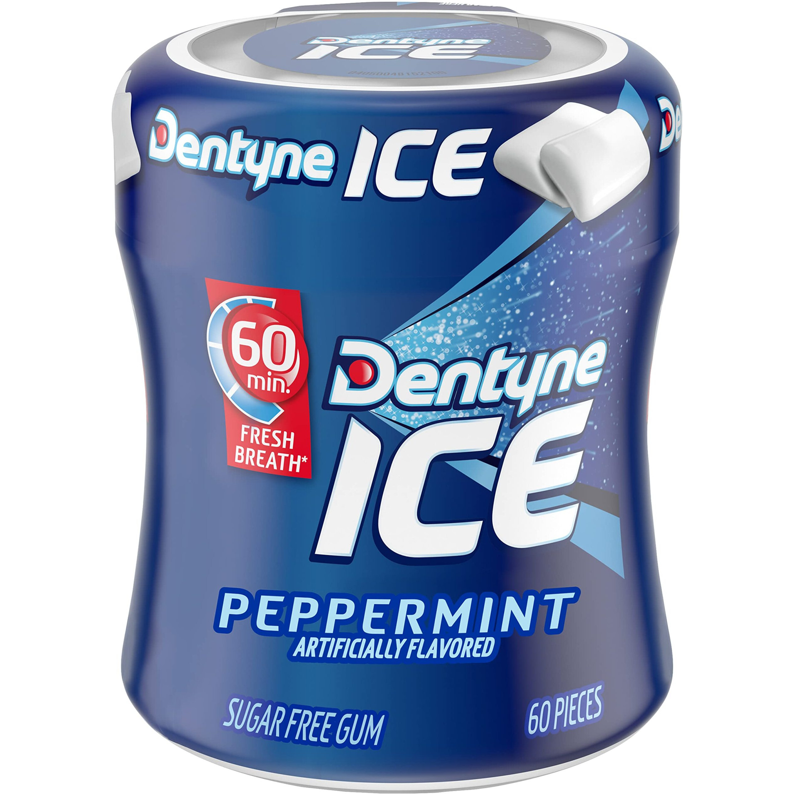 Dentyne Ice Peppermint Sugar Free Gum, 6 Bottles Of 60 Pieces (360 Total Pieces)