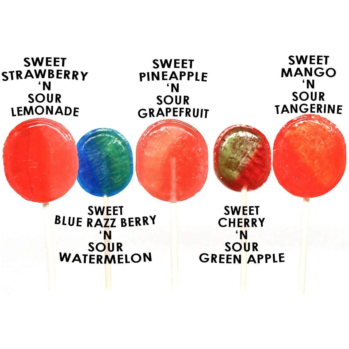 Charms Sweet And Sour Pops, In 5 Assorted Sweet/Sour Flavors, 0.6 Ounce (Pack Of 48)