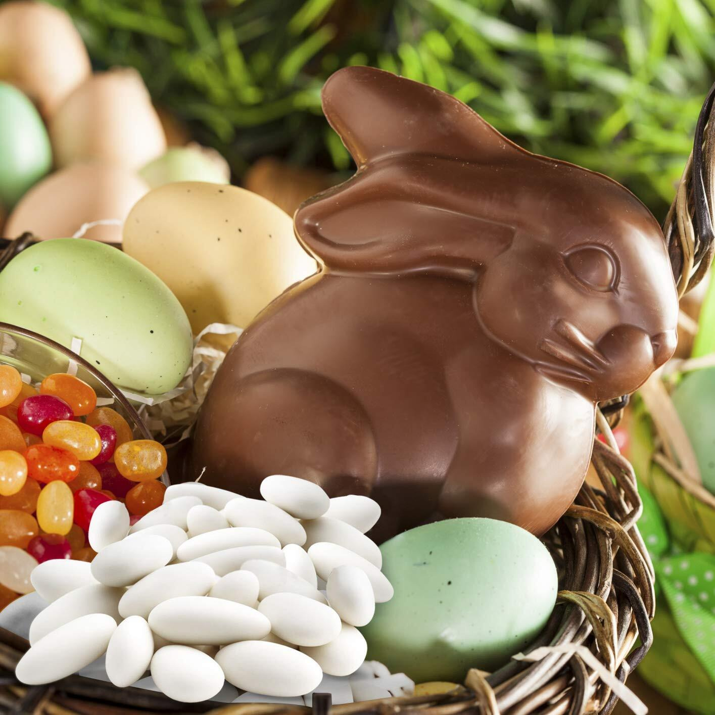 White Jordan Almonds | 2 Lb | For Easter, Weddings, Baby Showers & Birth | Packed In New York Zip-Seal Bag For Exceptional Freshness By Oh Nuts