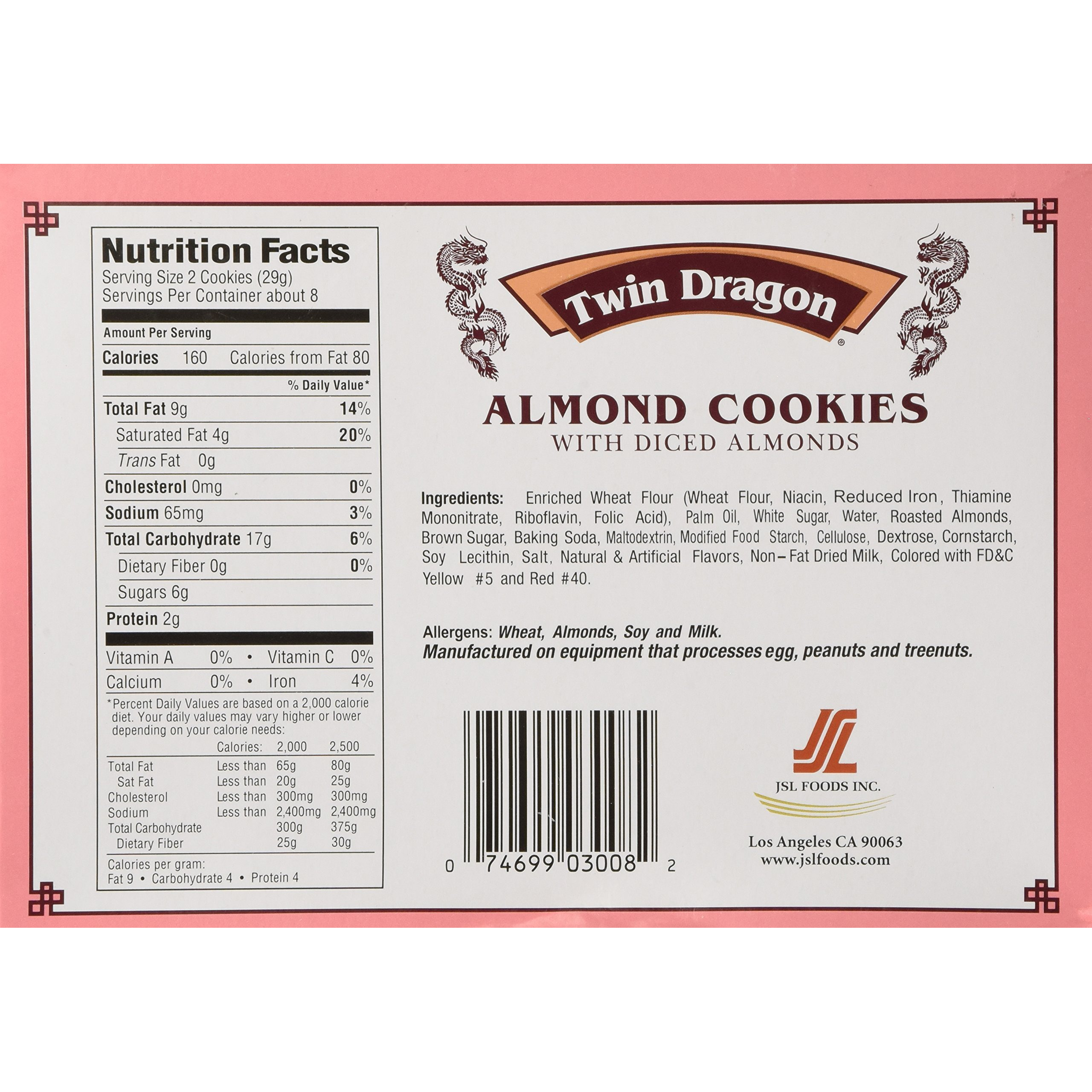Twin Dragon Almond Cookies, 8 Oz (Pack Of 2)