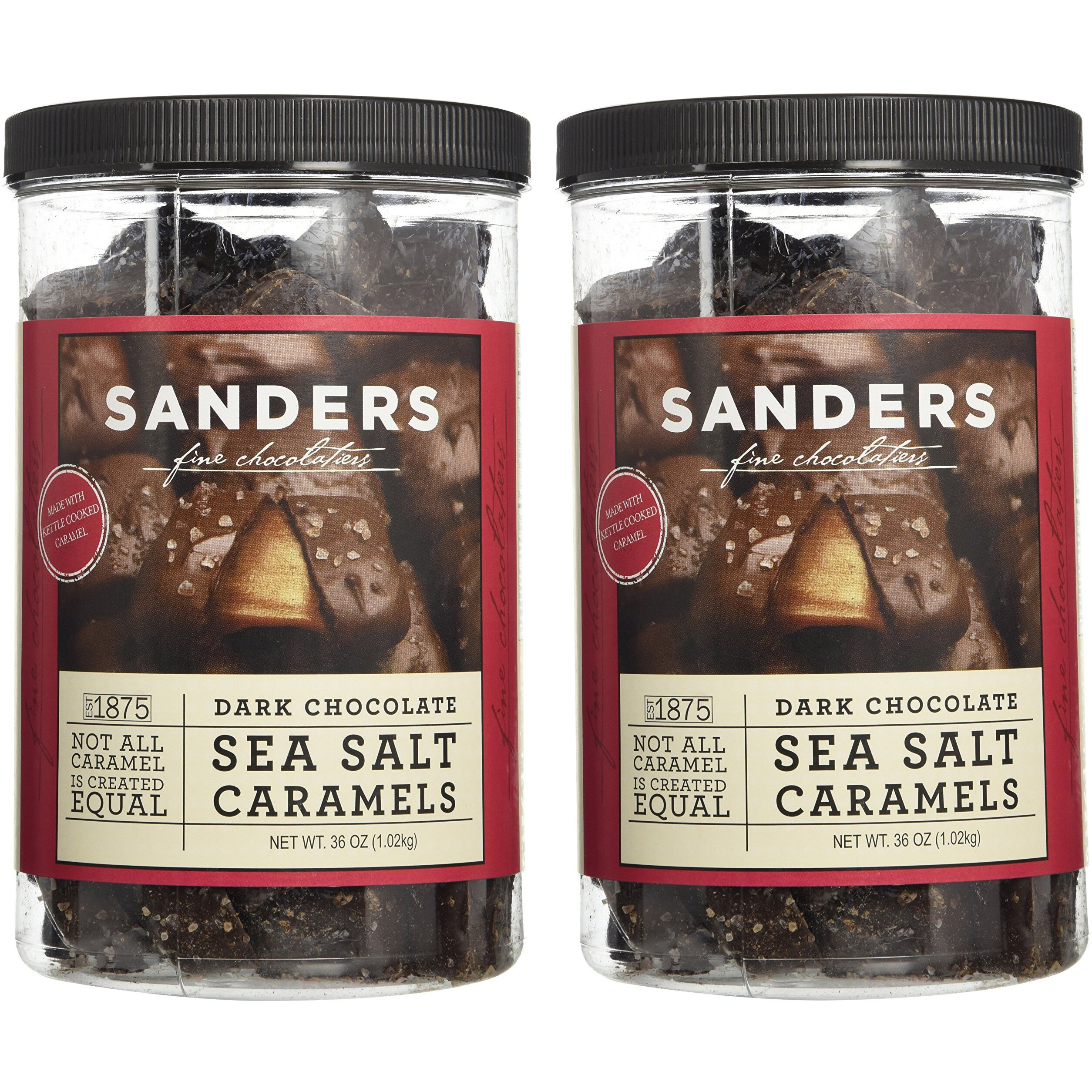 Sanders Dark Chocolate Sea Salt Caramels - 36 Oz (Value 2 Pack)