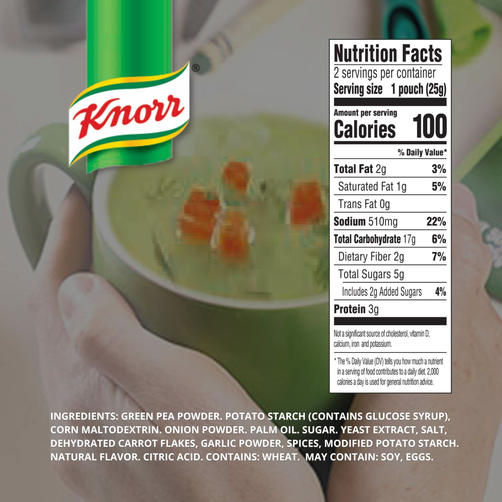 Knorr Pea Soup Mix 1.52Oz (3X2 Packs For 6 Pouches Total)| Delicious, Warm, And Ready In Minutes