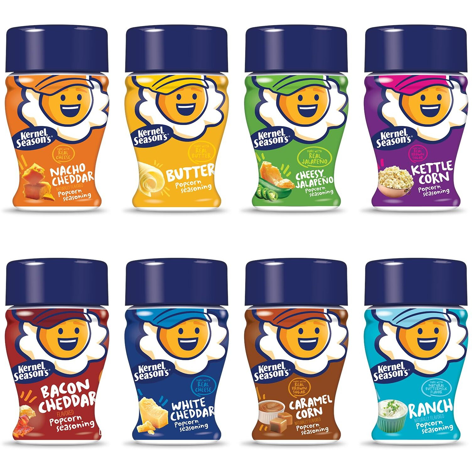 Kernel Season's Popcorn Seasoning Mini Jars Variety Pack, 0.9 Ounce (Pack Of 8)