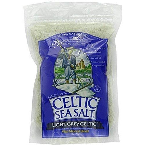 Light Grey Celtic Coarse Sea Salt, 1 Lb. Bag - Pack Of 2