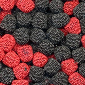 Jelly Belly Raspberries And Blackberries Candy - 1 Pound (16 Ounces) Resealable Bag - Genuine, Official, Straight From The Source
