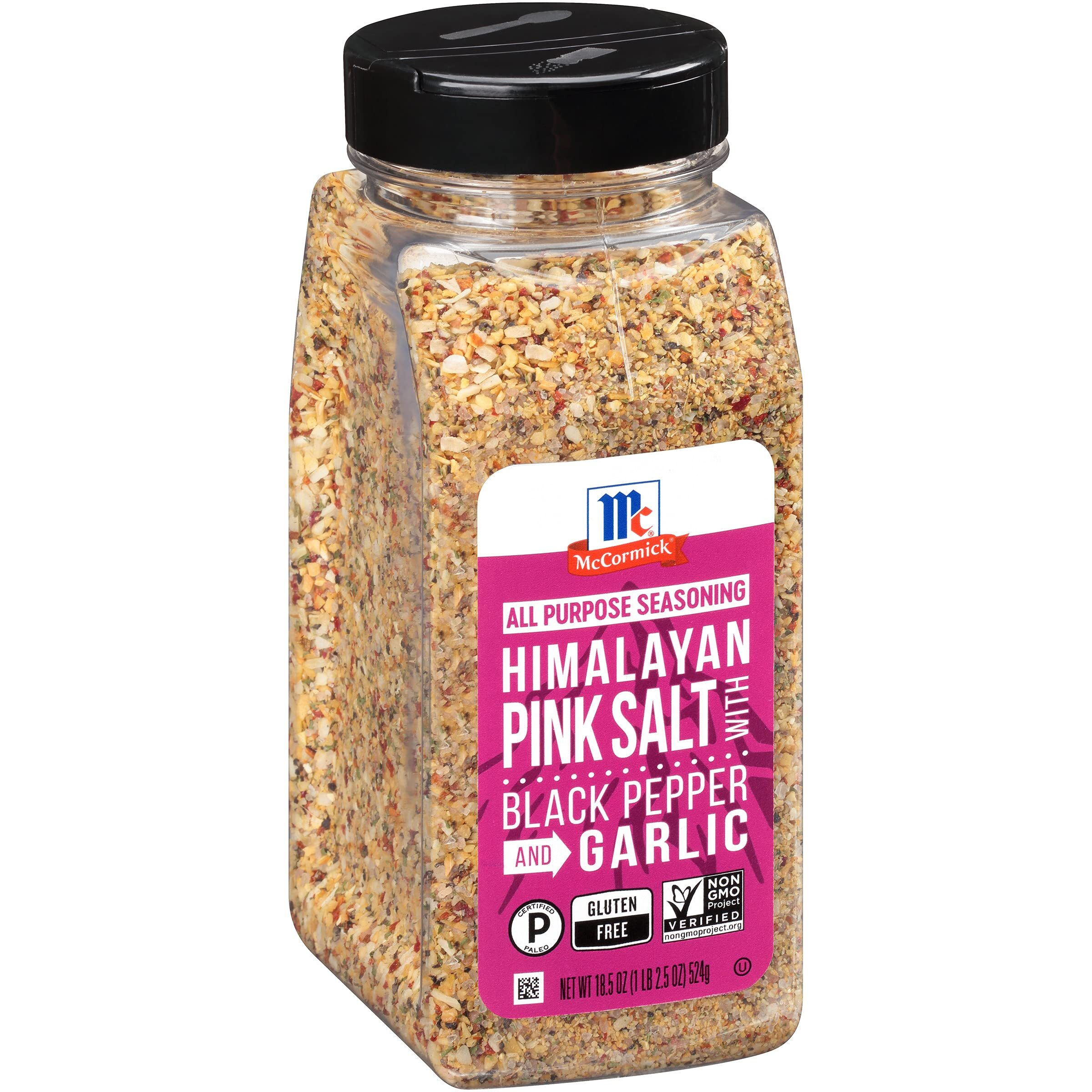 Mccormick Himalayan Pink Salt With Black Pepper And Garlic All Purpose Seasoning, 18.5 Oz