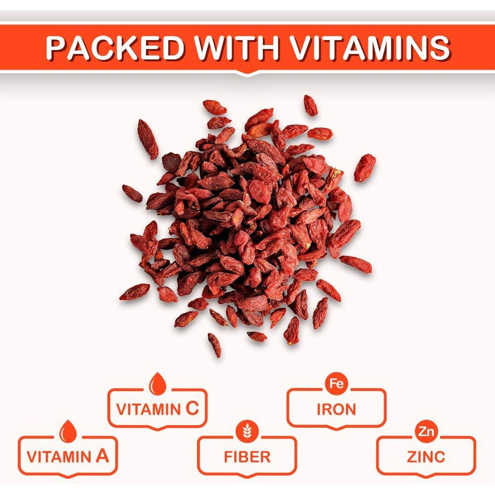 Roots Circle Usda Organic Dried Goji Berries 14.1Oz Jar 1 Pack | Bulk Supply Of Goji Berry Fruit Superfood | Naturally Rich In Antioxidants To Support Healthy Skin | Raw, Natural, Vegan, Non-Gmo, Kosher