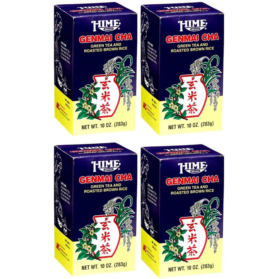 J-Basket Genmai Cha Green Tea And Roasted Brown Rice, 10-Ounce Boxes (Pack Of 4)