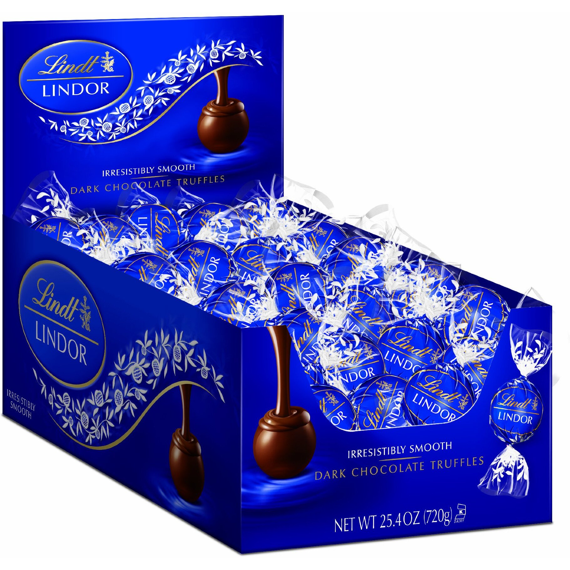 Lindt Chocolate Lindor Truffles, Dark Chocolate, Great For Holiday Gifting, 60 Count(Pack Of 1)