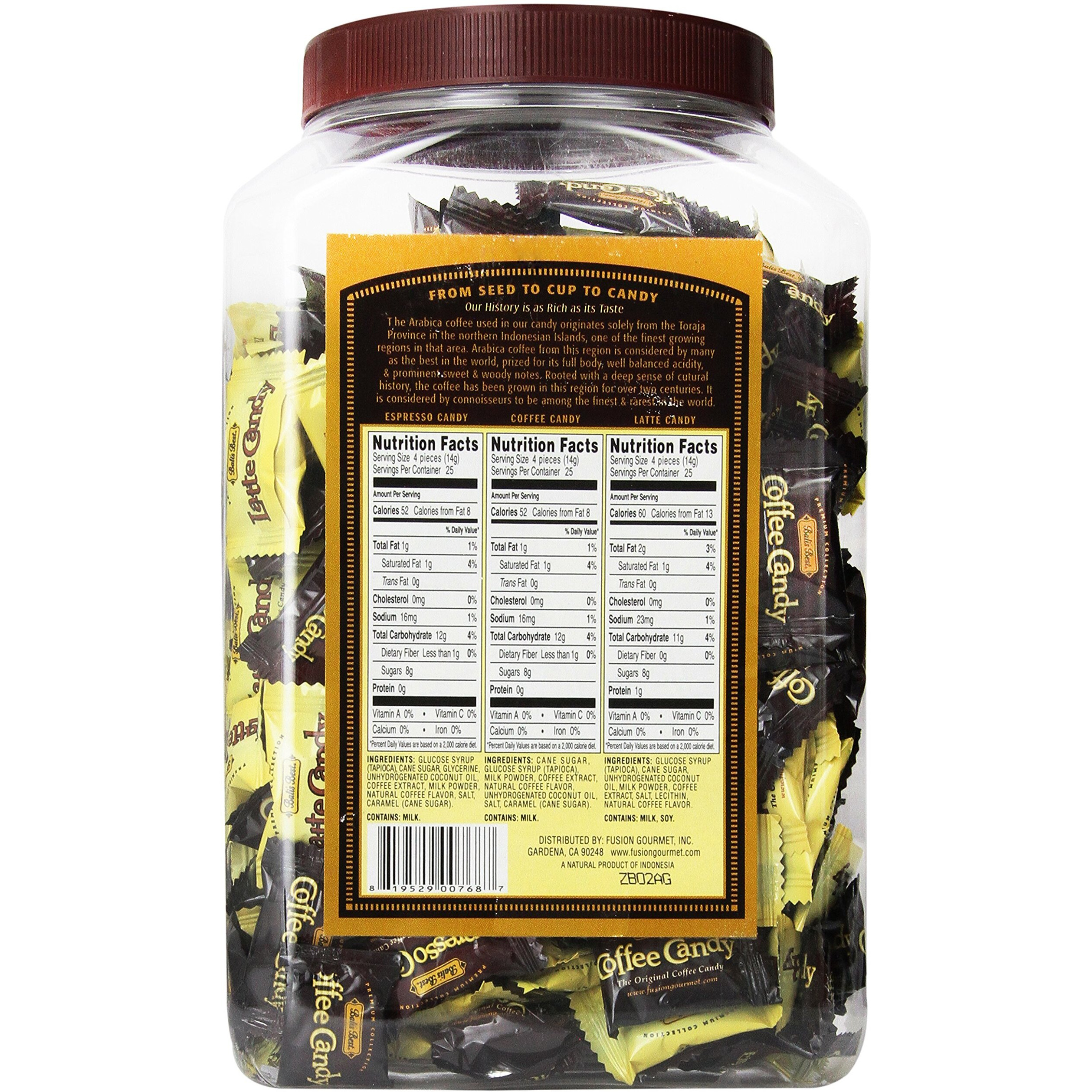Bali's Best Assorted Coffee Candy Jar - 2Lb 5Oz
