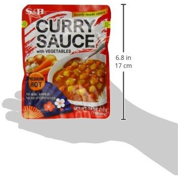 S&B Curry Sauce With Vegetables Medium Hot,7.4 Ounce (Pack Of 10)