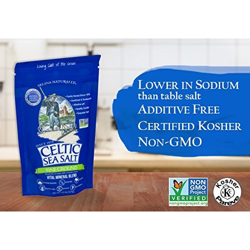 Celtic Sea Salt, Fine Ground, 8 Ounce, 0.5 Pound (Pack Of 1) (Packaging May Vary)