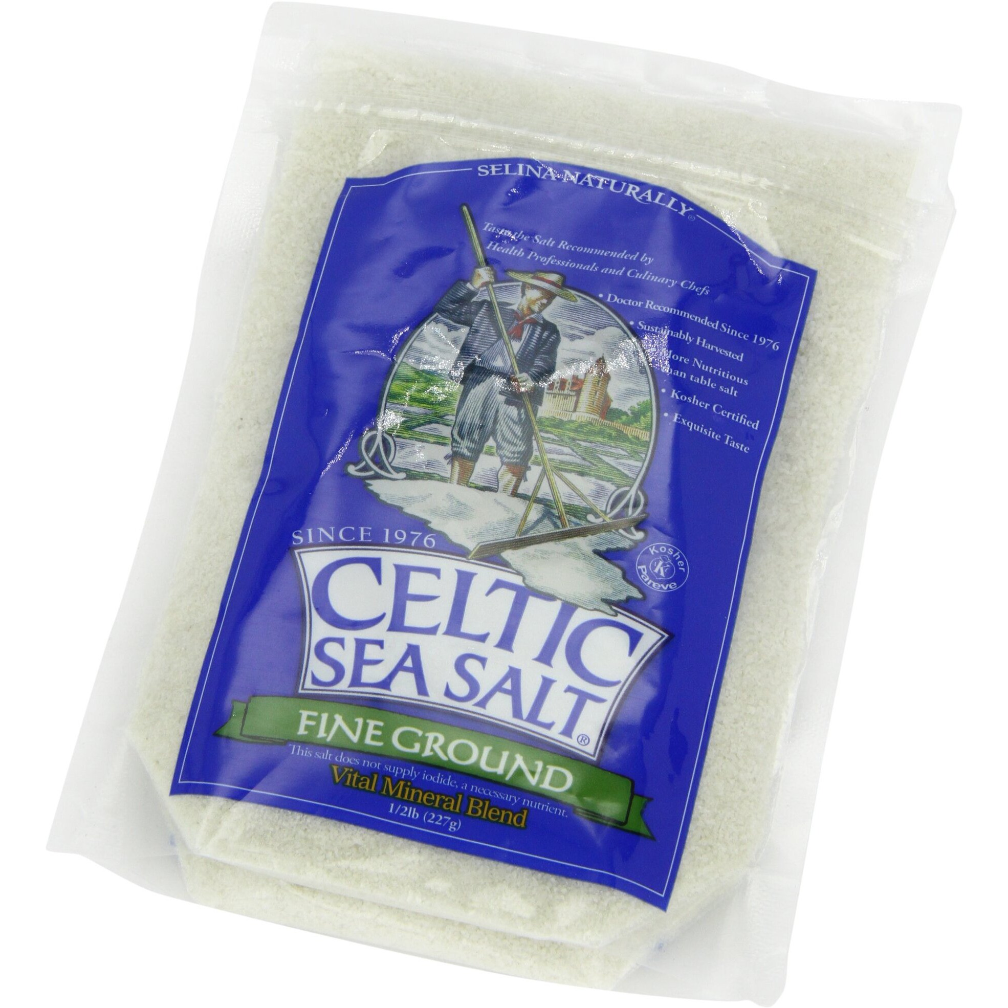 Celtic Sea Salt, Fine Ground, 8 Ounce, 0.5 Pound (Pack Of 1) (Packaging May Vary)