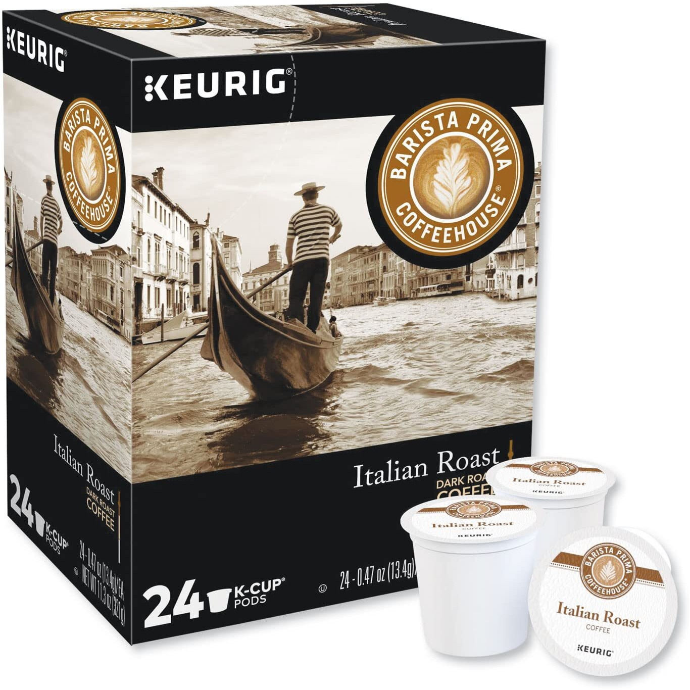 Barista Prima Coffeehouse 6614 Italian Roast K-Cups Coffee Pack, 24/Box