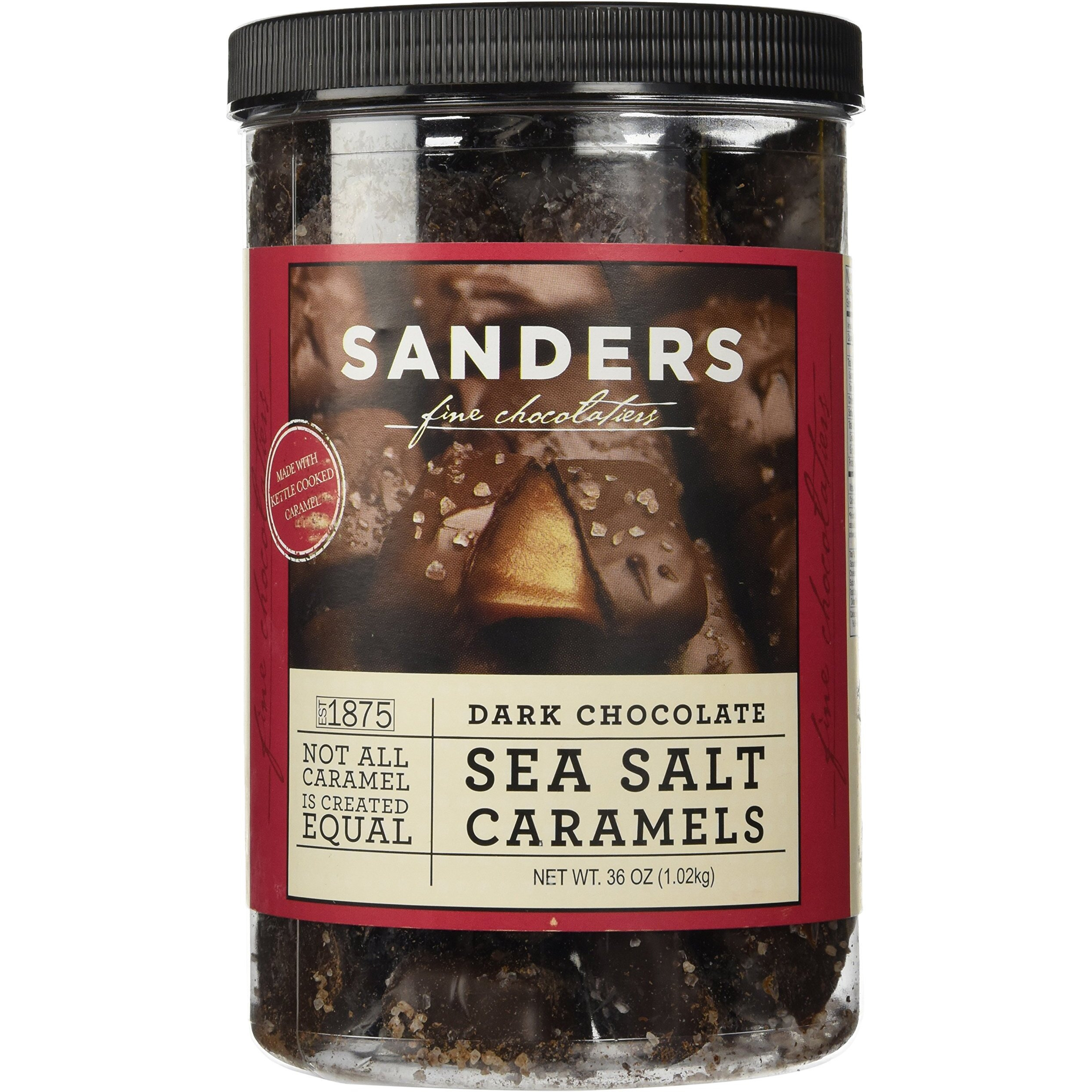 Sanders Dark Chocolate Sea Salt Caramels - 36 Ounces (2.25 Pounds)