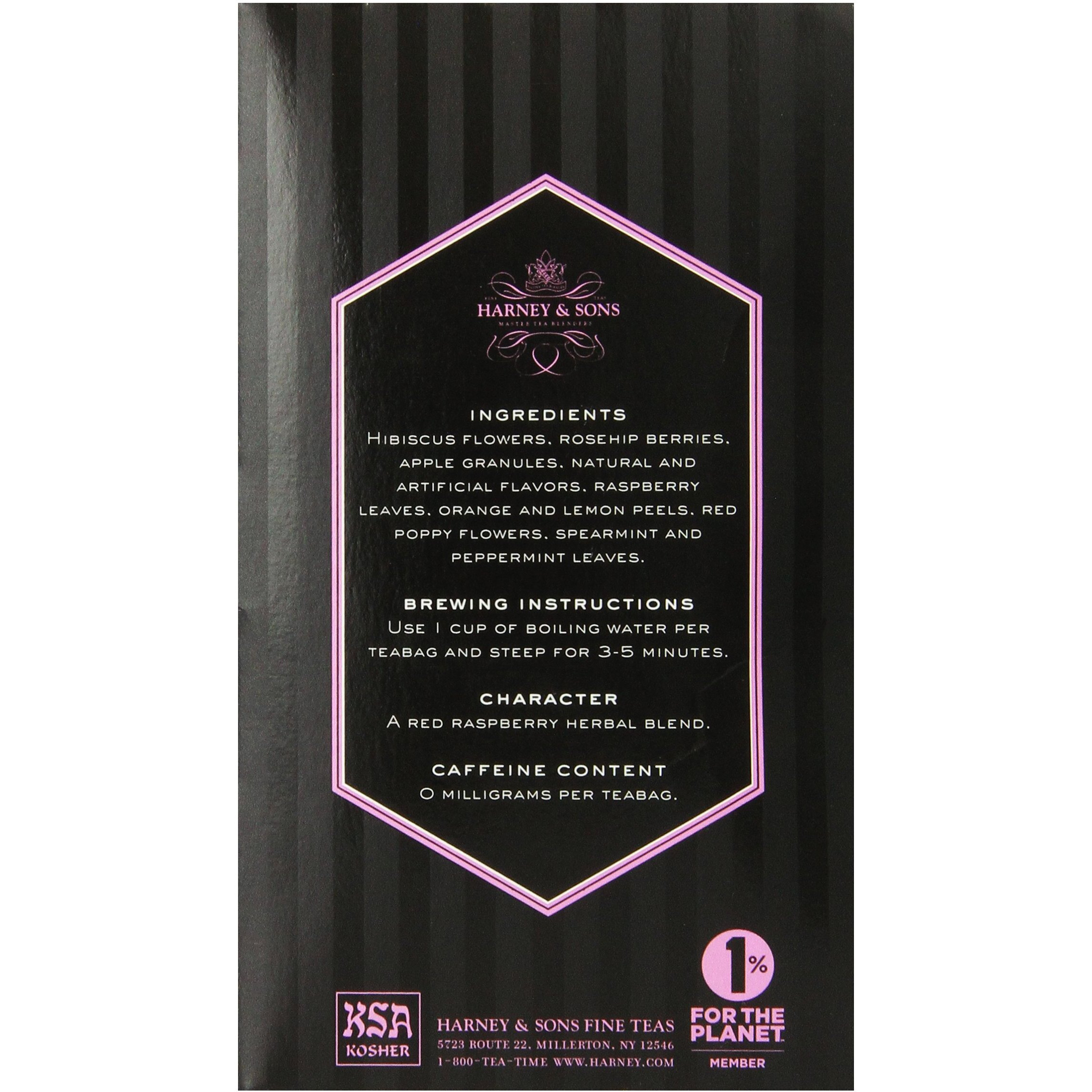 Harney & Sons Herbal Tea, Red Raspberry, 20 Tea Bags, 1.29 Oz